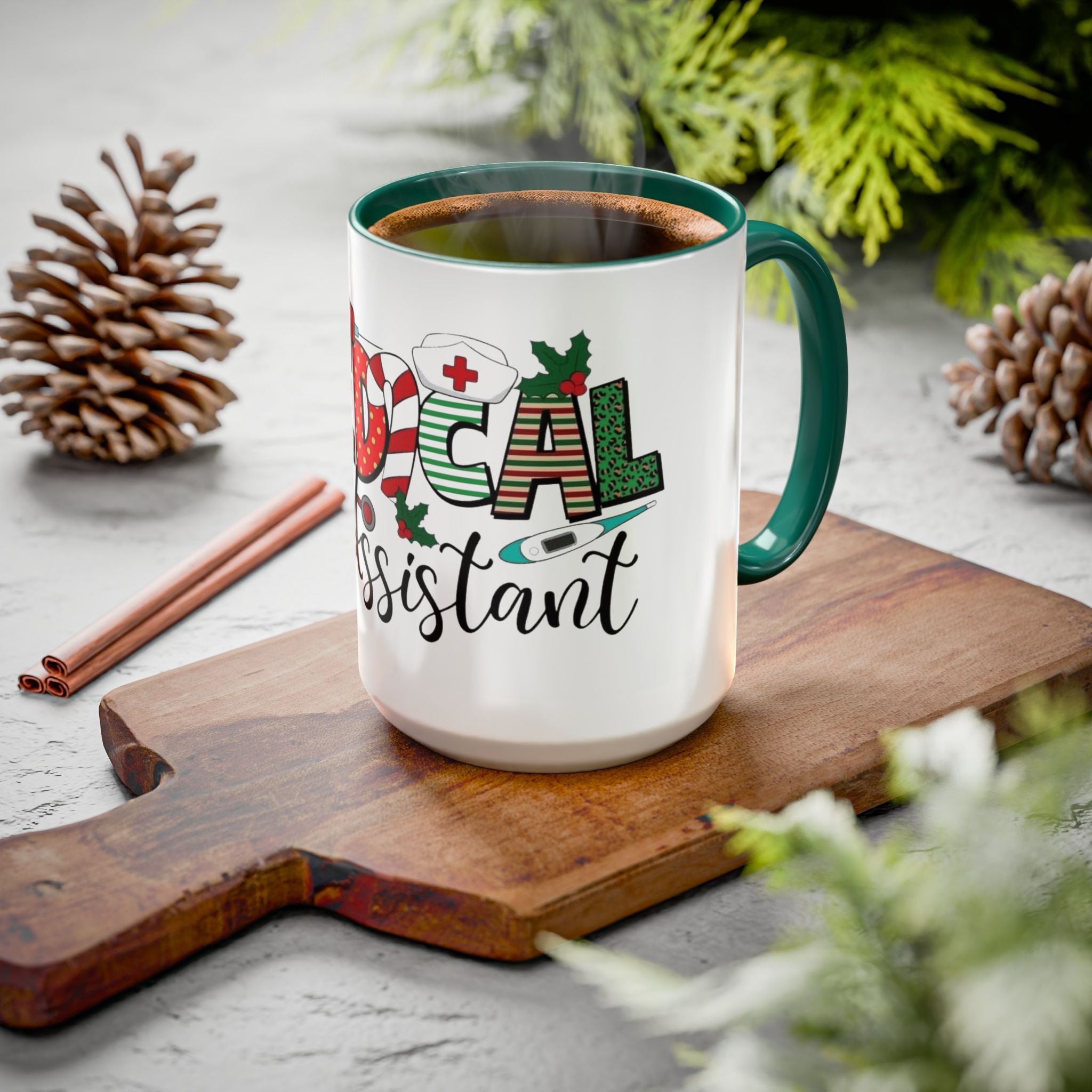 Medical Assistant Christmas Mug — Festive Colorful 11oz/15oz Coffee Cup Medical Christmas Mug