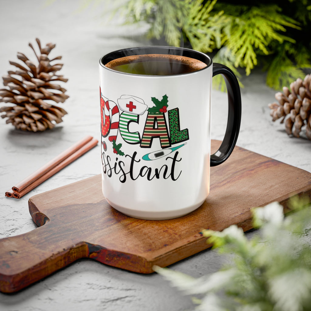 Medical Assistant Christmas Mug — Festive Colorful 11oz/15oz Coffee Cup Medical Christmas Mug