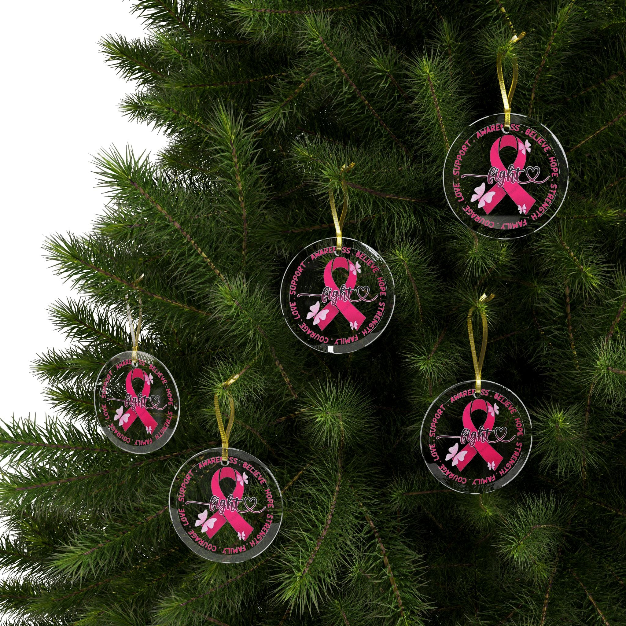 Glass Ornaments cancer survivor Inspirational Gift for Fighters & Survivors