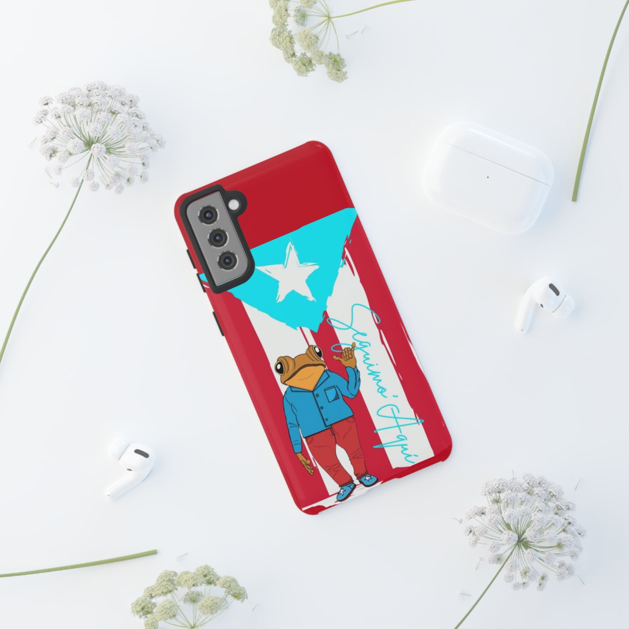 Puerto Rican Flag Frog Design ("Señorita Hops")Phone Case Isla del Encanto Phone Case – Puerto Rican Style