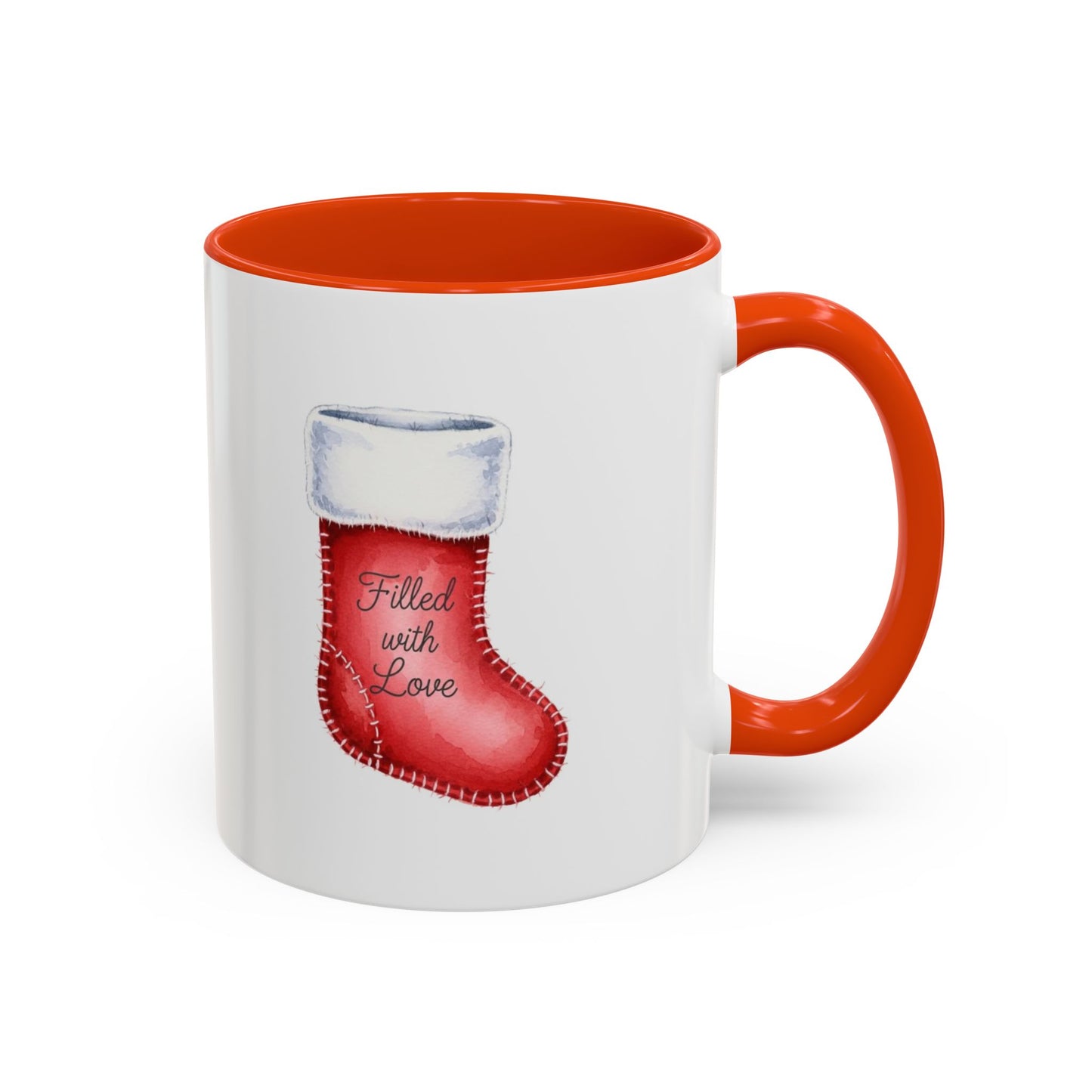 Holiday Mugs Christmas Gift Ideas Hot Cocoa & Coffee Cup Designs Filled with Love - Colorful 11oz & 15oz