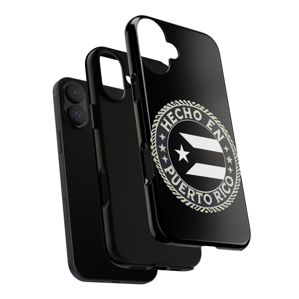 Hecho en Puerto Rico Phone Case  Puerto Rican Flag Emblem Tough Protective Cover