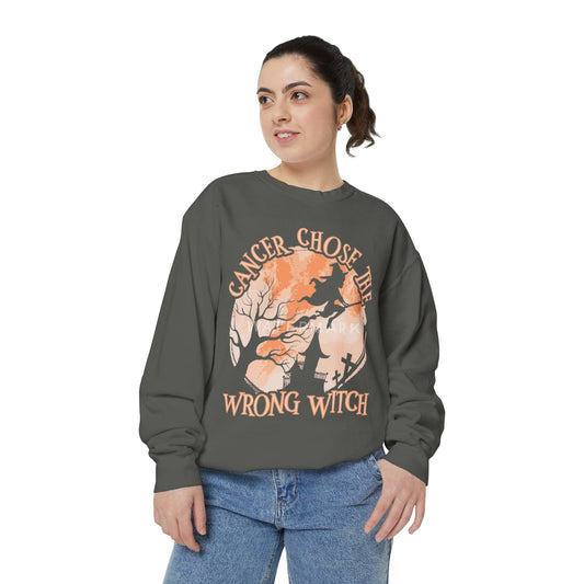Cancer Chose the Wrong Witch Sweatshirt, Unisex Cozy Crewneck, Gift for Astrology Lovers, Witchy Style Apparel, Spiritual Gift