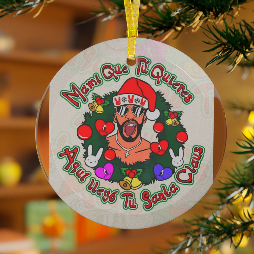 Boricua Navidad Ornament | Handcrafted Glass Ball | Puerto Rican Christmas Decor Glass Ornaments