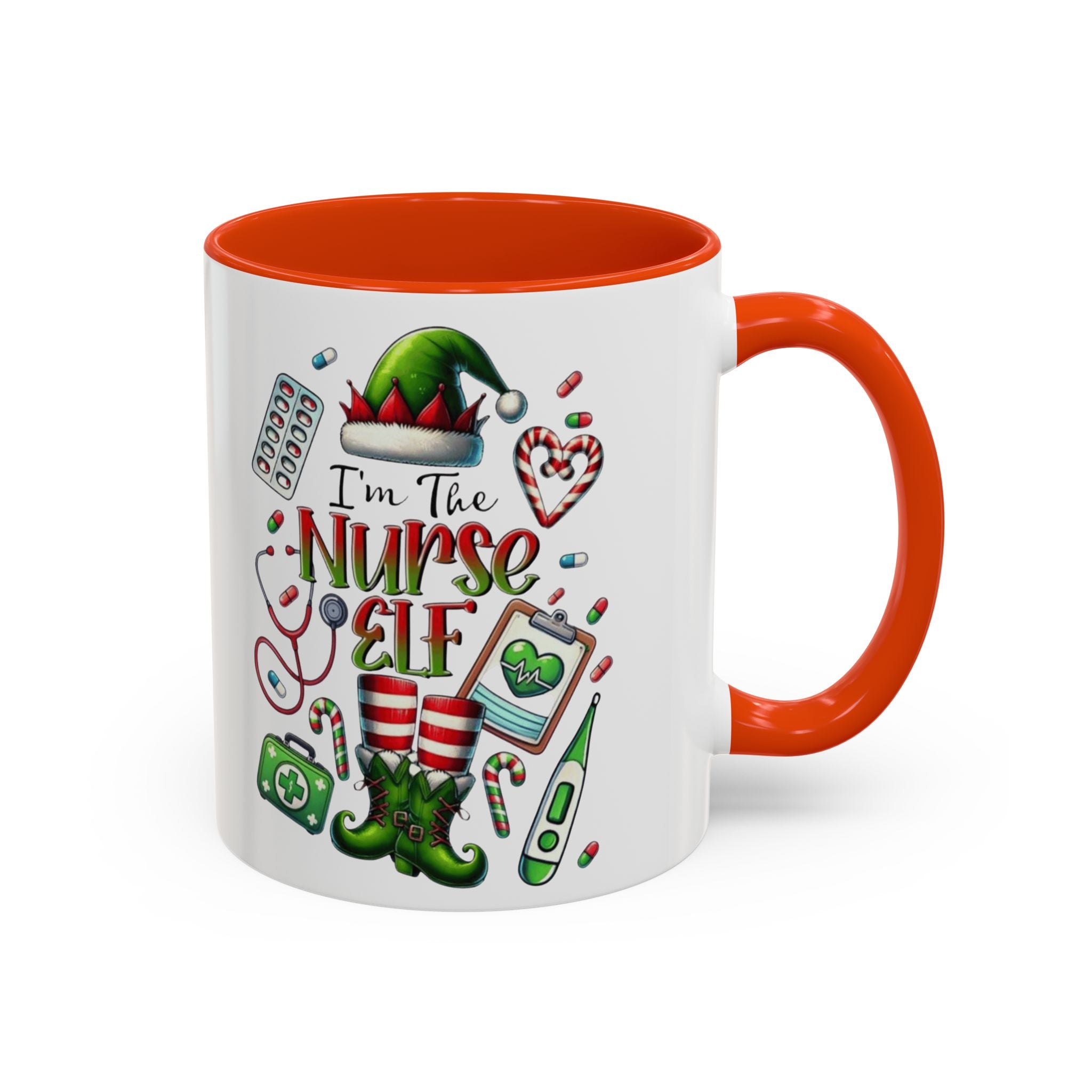 Nurse Elf Coffee Mug — Christmas Medical Holiday Gift (11oz & 15oz) Medical Christmas Mug