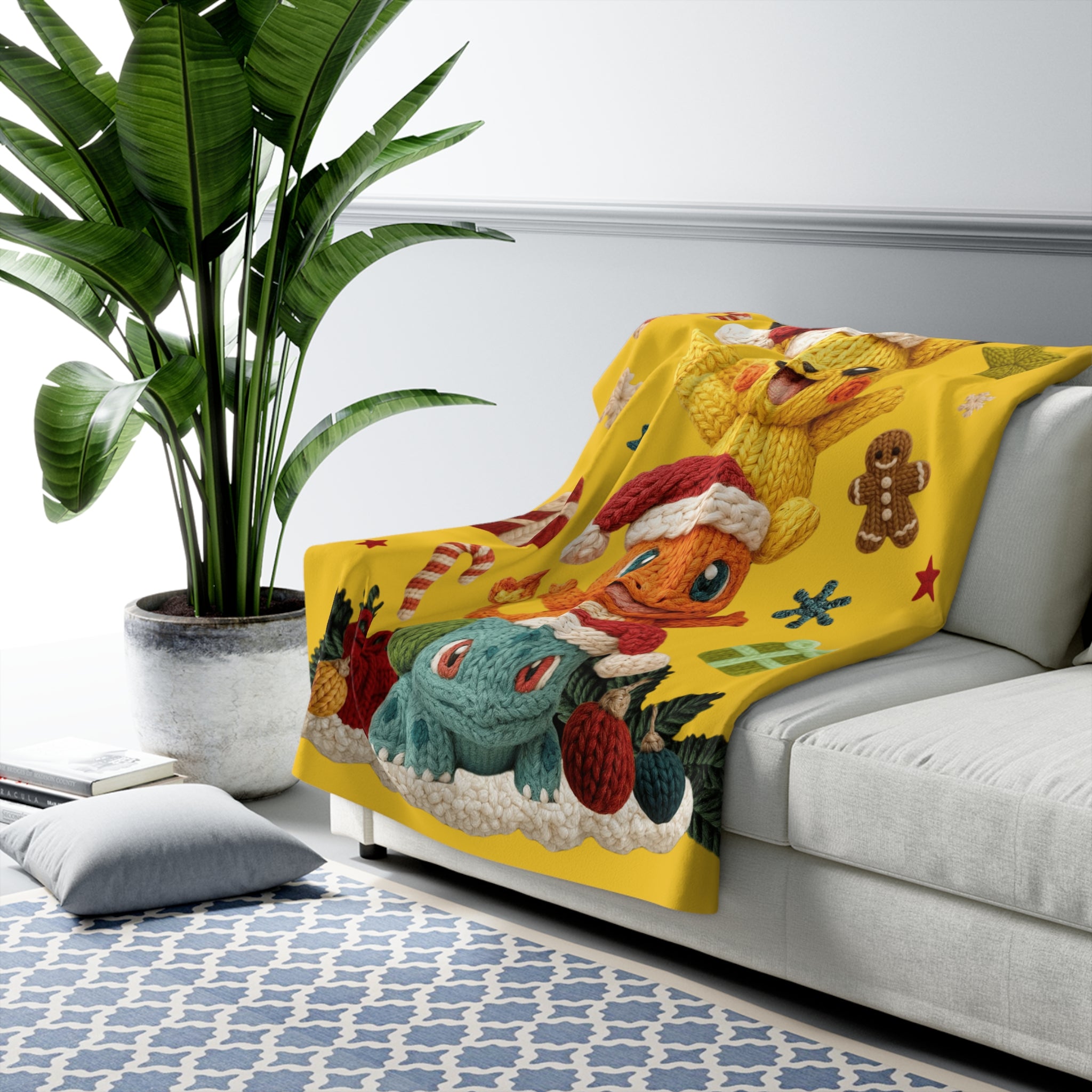 Magical Christmas Cartoon Blanket Holiday Sherpa Blanket  Christmas Throw