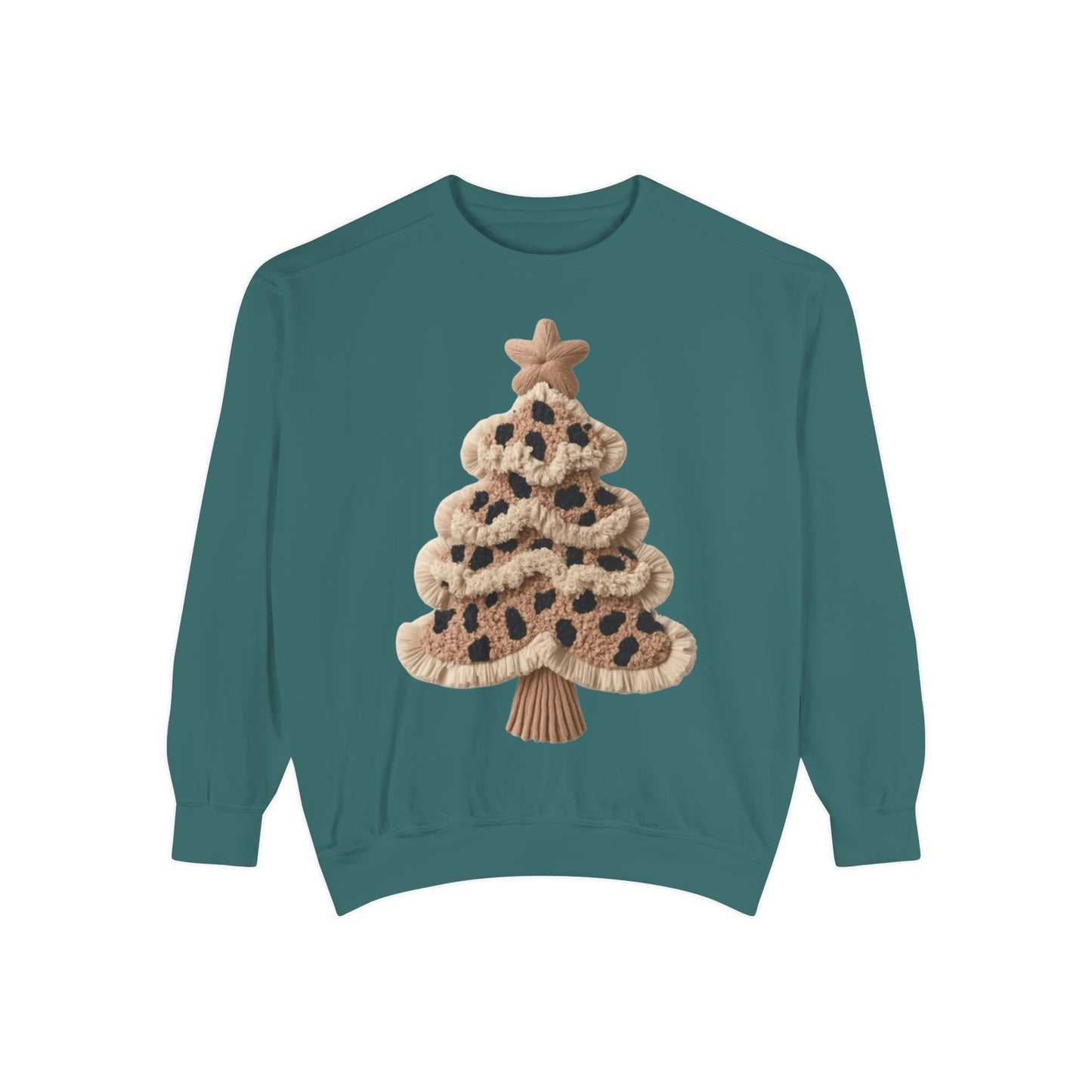 Leopard Knit Christmas Tree Sweatshirt unique festive designs and joyful