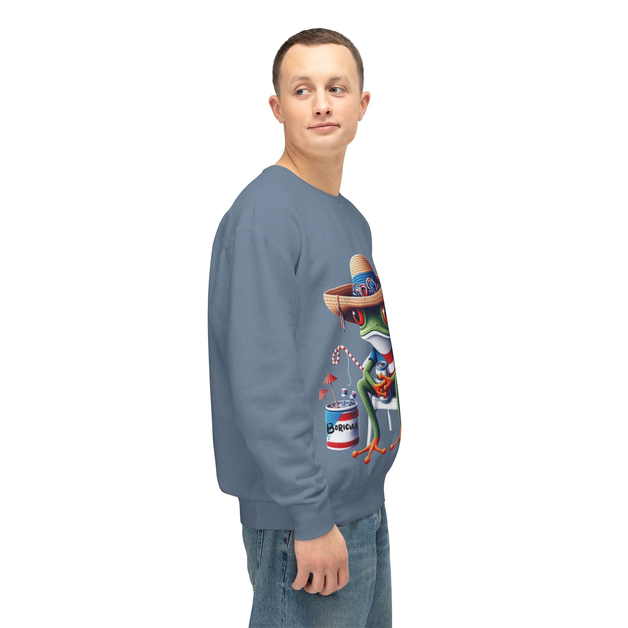 Coqui in Sombrero Crewneck Sweatshirt Puerto Rico’s Navidades