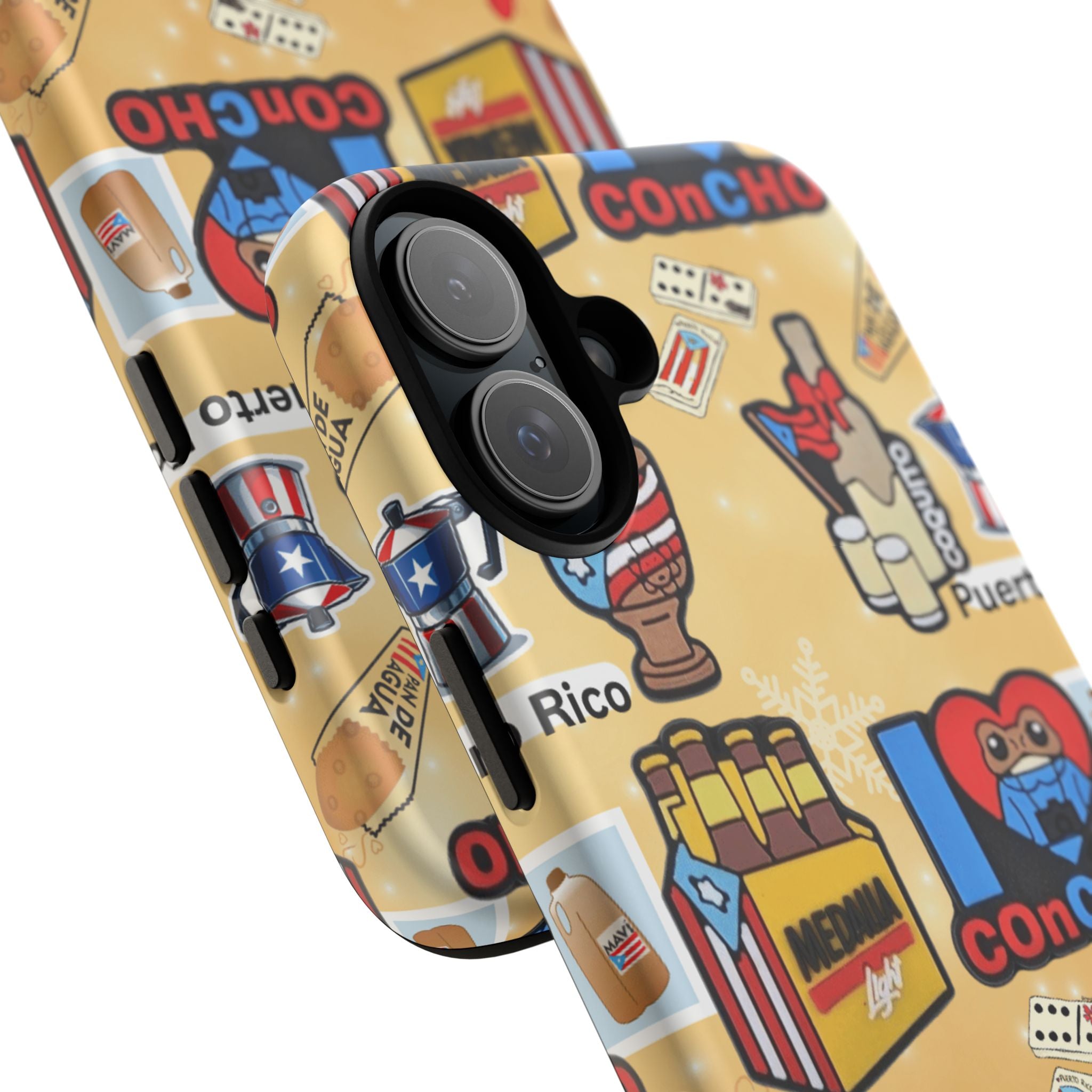 Puerto Rico Sticker Collage Tough Case  ‘I  Concho’ Pattern Phone Case