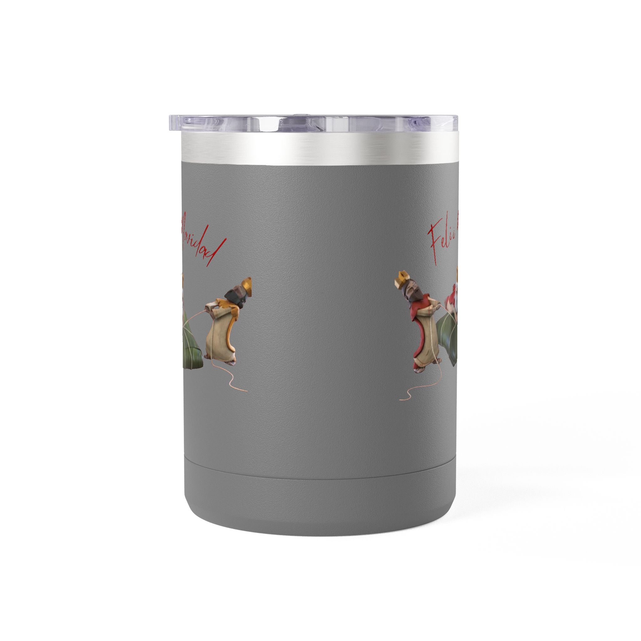 3 KINGS Holiday Travel Tumbler — 'Feliz Navidad' Dachshund Santa Design Coffee Cup for Fun Celebrations