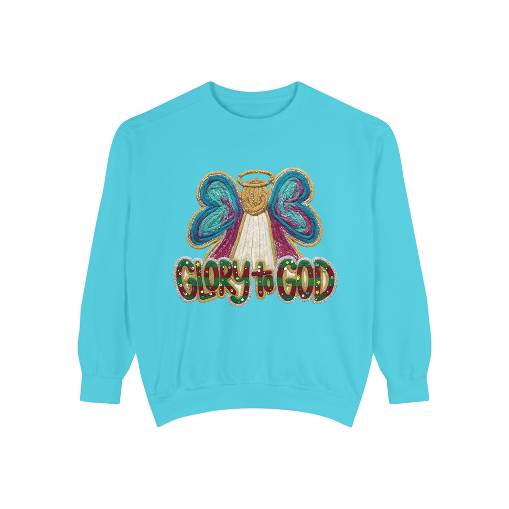 Glory to God Angel Sweatshirt Christmas Holiday Collection  Festive T-Shirt & Sweater