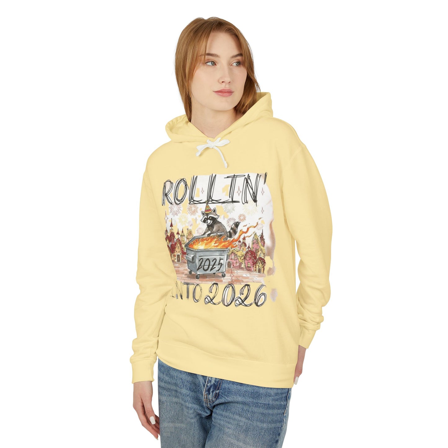 Rollin' Into 2026 Retro Winter Hooded Sweatshirt