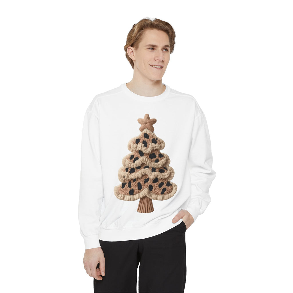 Leopard Knit Christmas Tree Sweatshirt unique festive designs and joyful