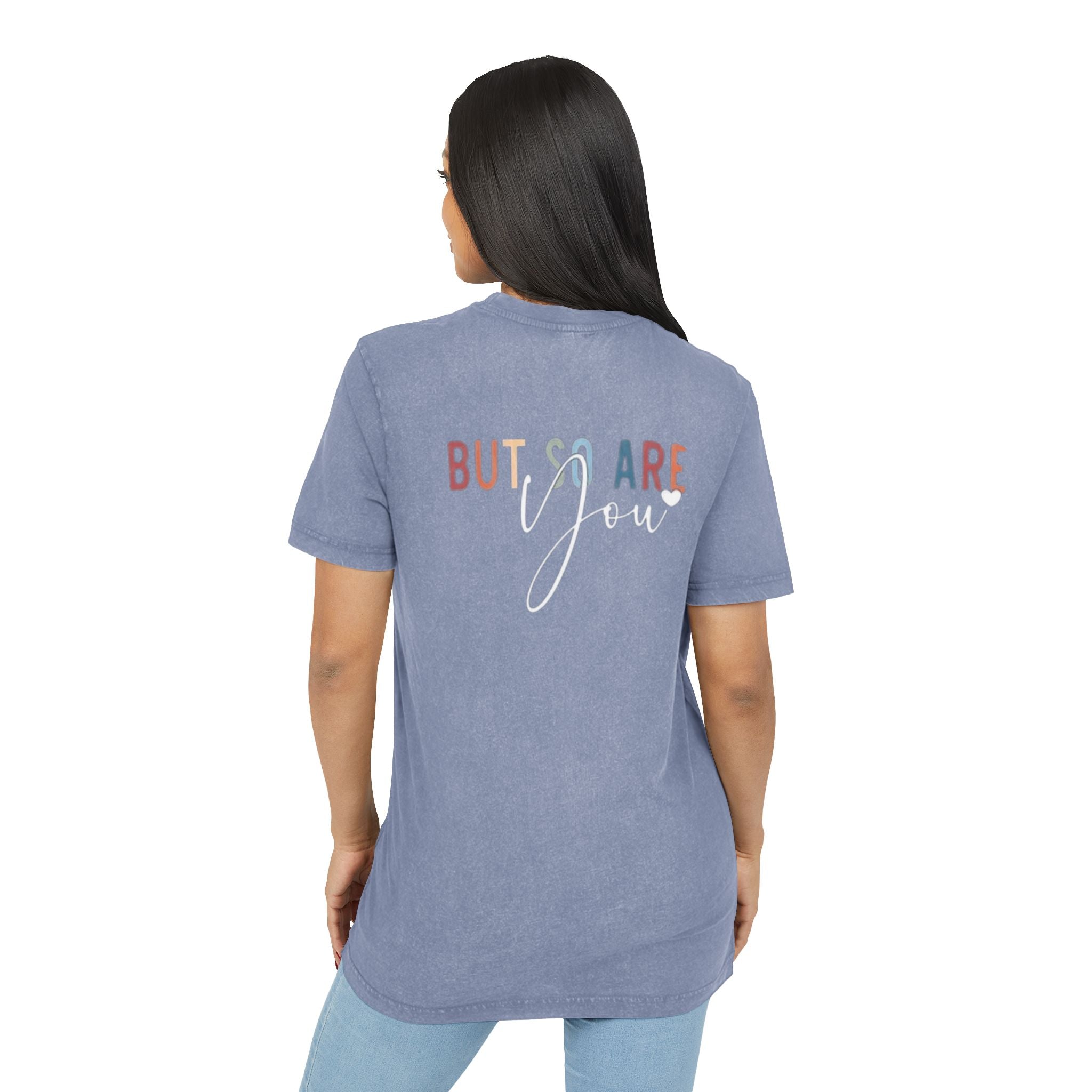 Acid Wash Tee  "Life Is Tough" Inspirational Retro Graphic T-Shirt