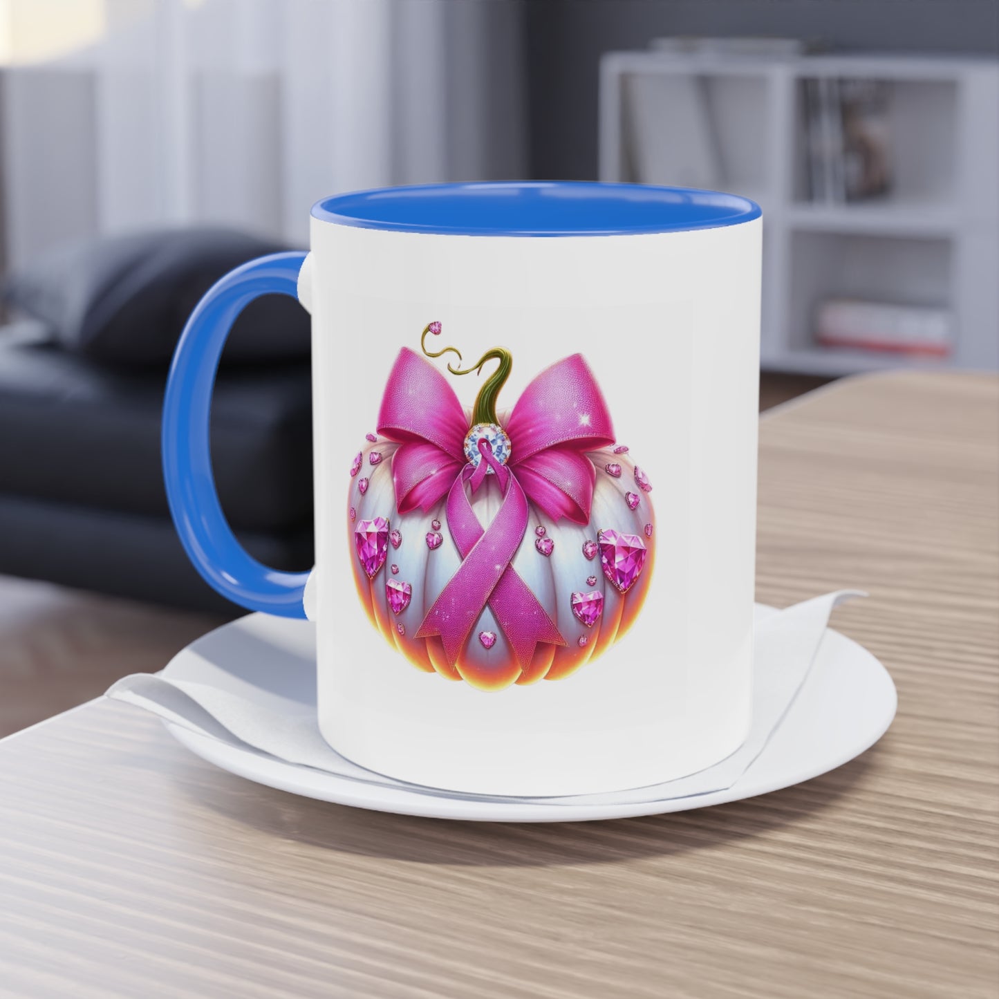 Vibrant Two-Tone Coffee Mug with Floral Design - Perfect Gift for Nature Lovers