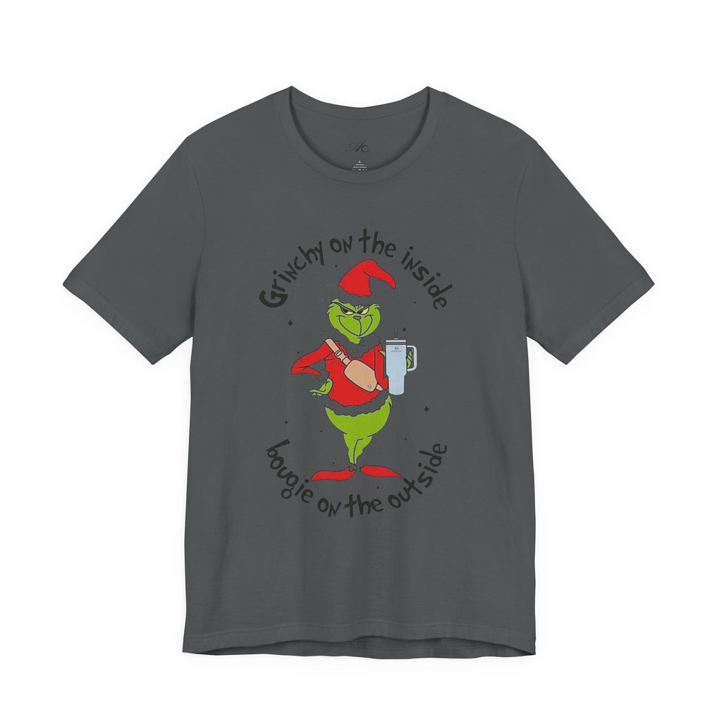 Grinch-Inspired Holiday Tee: 'Grinchy on the Inside, Boogie on the Outside'