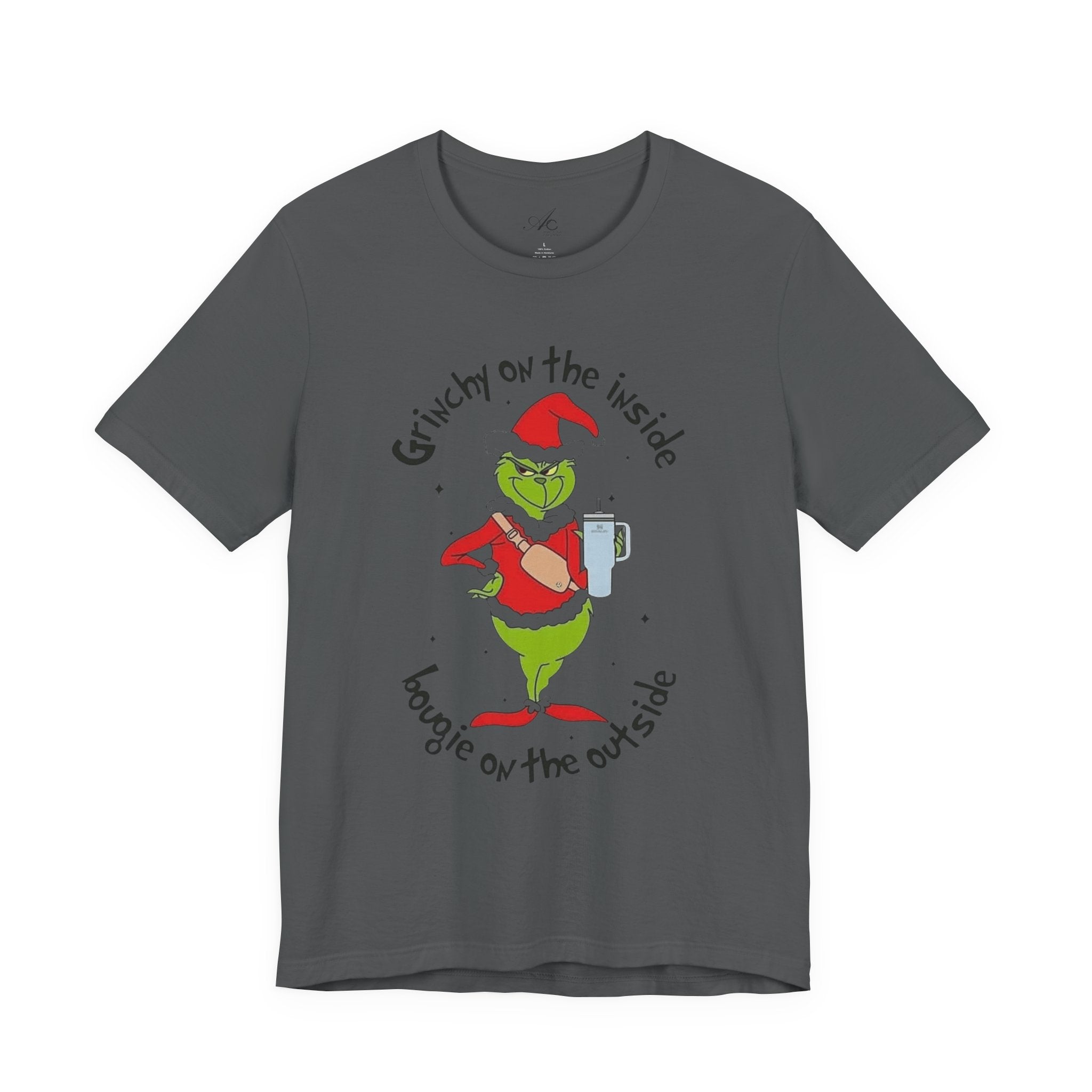 Grinch-Inspired Holiday Tee: 'Grinchy on the Inside, Boogie on the Outside'
