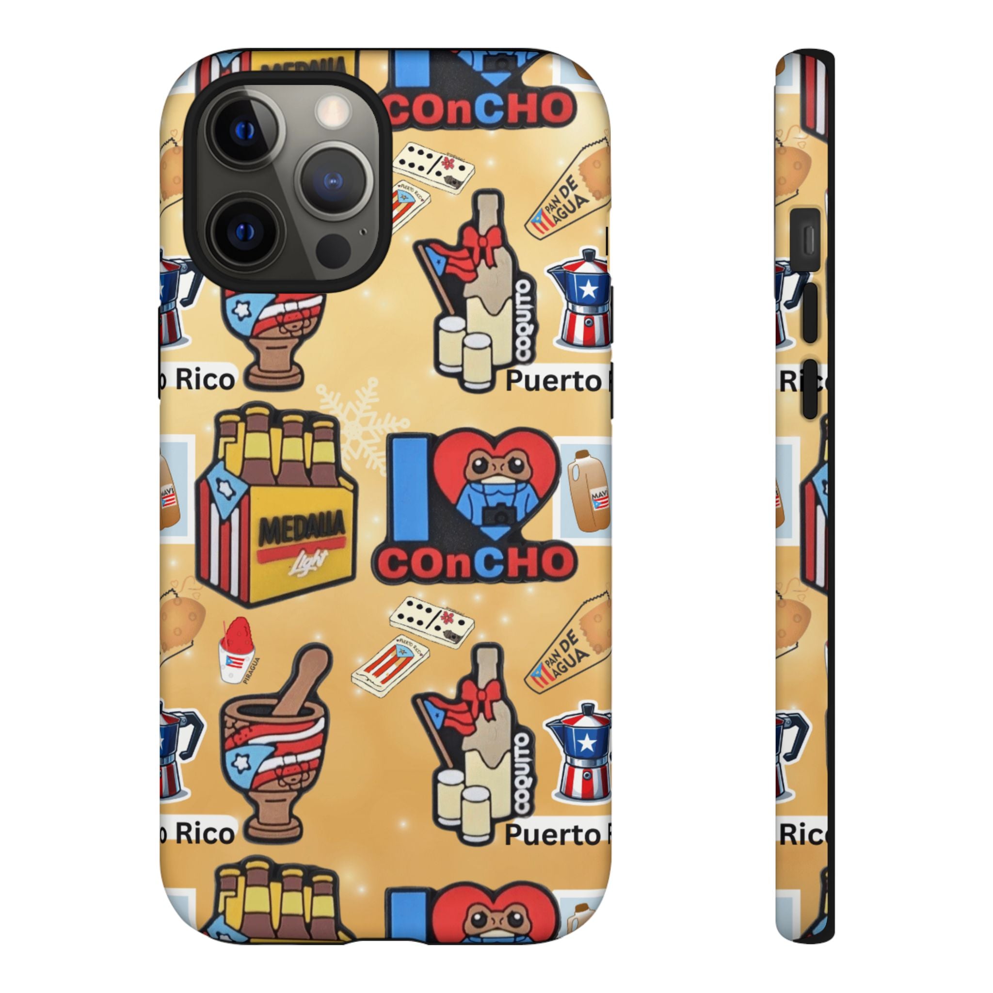 Puerto Rico Sticker Collage Tough Case  ‘I  Concho’ Pattern Phone Case