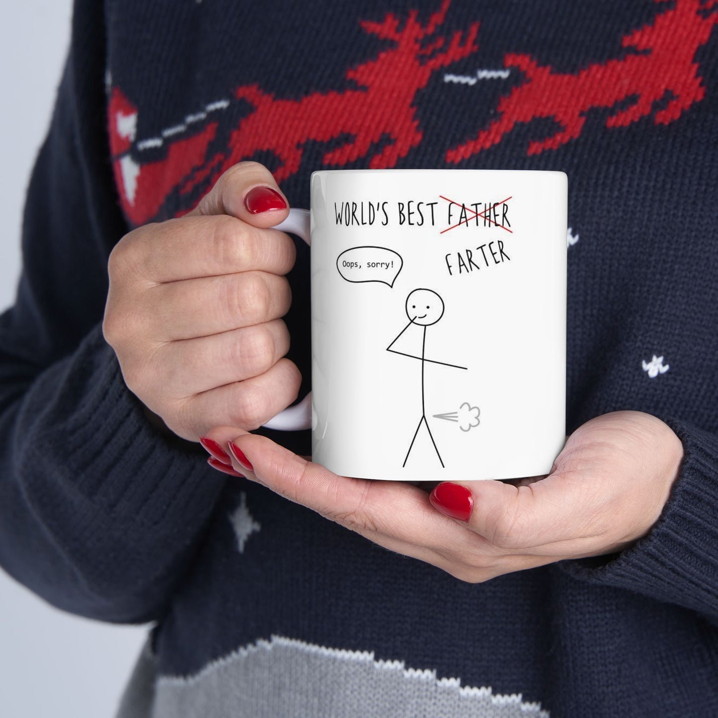 Funny Coffee Mug - Best Gift for Dad, Cute Ceramic Tumbler for Father's Day, Humorous Tea Cup, Birthday Gift for Him, Office Mug