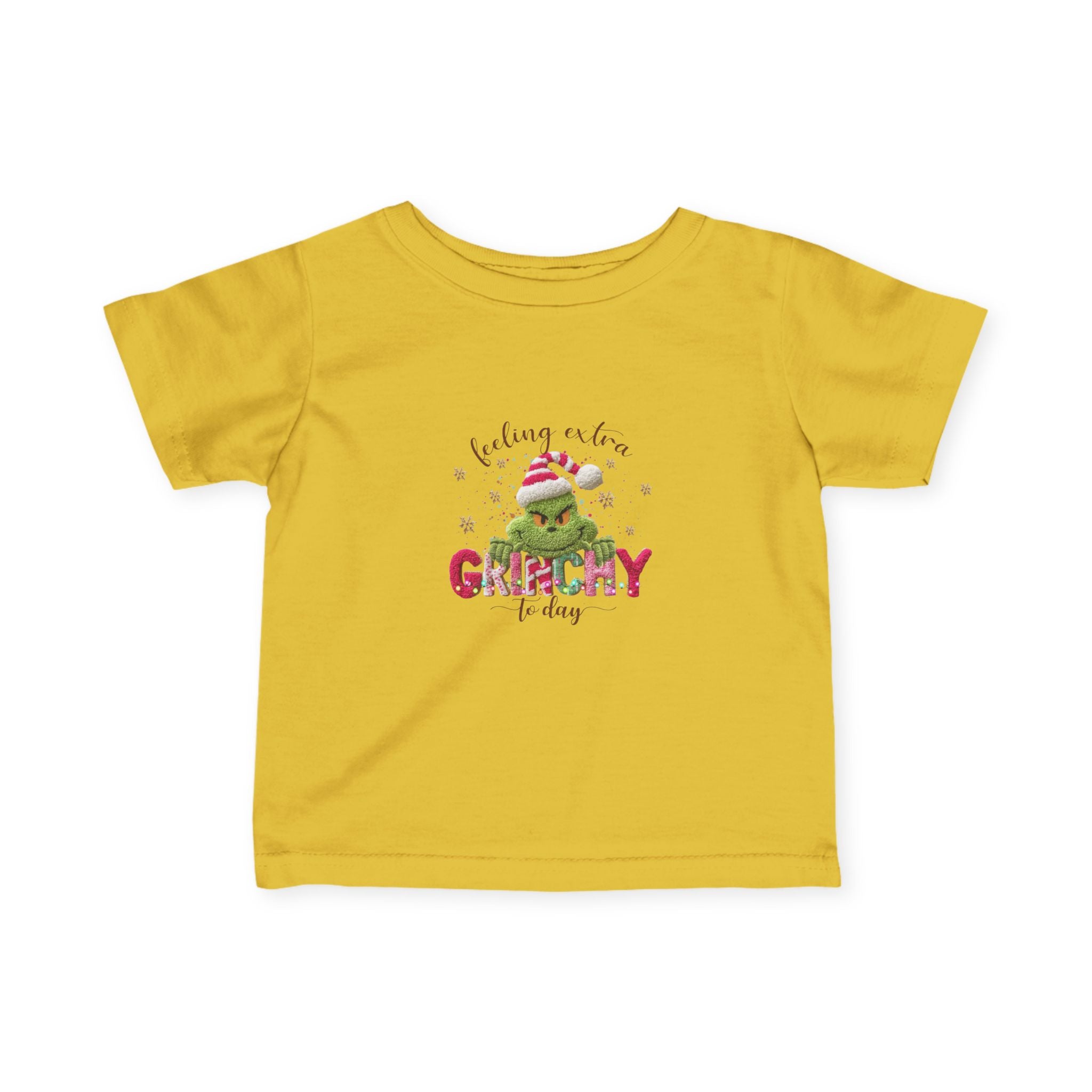 Infant Tee - "Feeling a Little Grinchy Today" Cute Baby Christmas Shirt