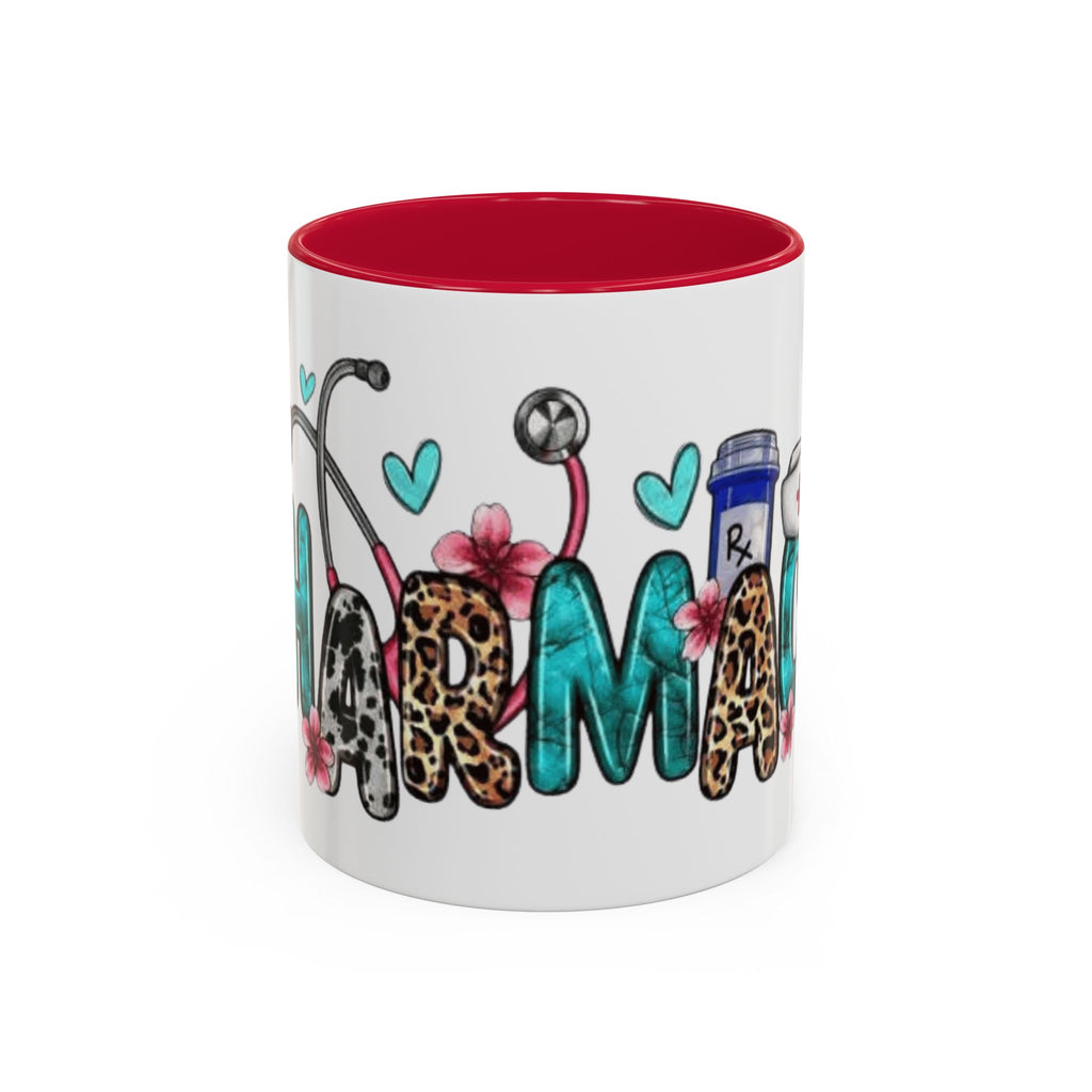 Pharmacy Nurse Coffee Mug — Cute Leopard & Teal Medical Design (11oz/15oz)Christmas mug for all healthcare heroes