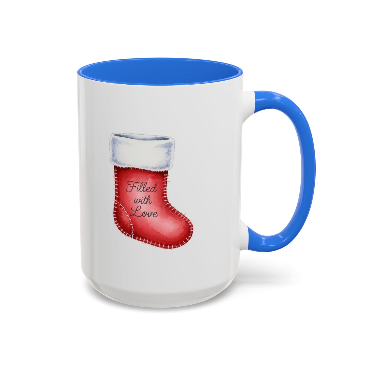 Holiday Mugs Christmas Gift Ideas Hot Cocoa & Coffee Cup Designs Filled with Love - Colorful 11oz & 15oz