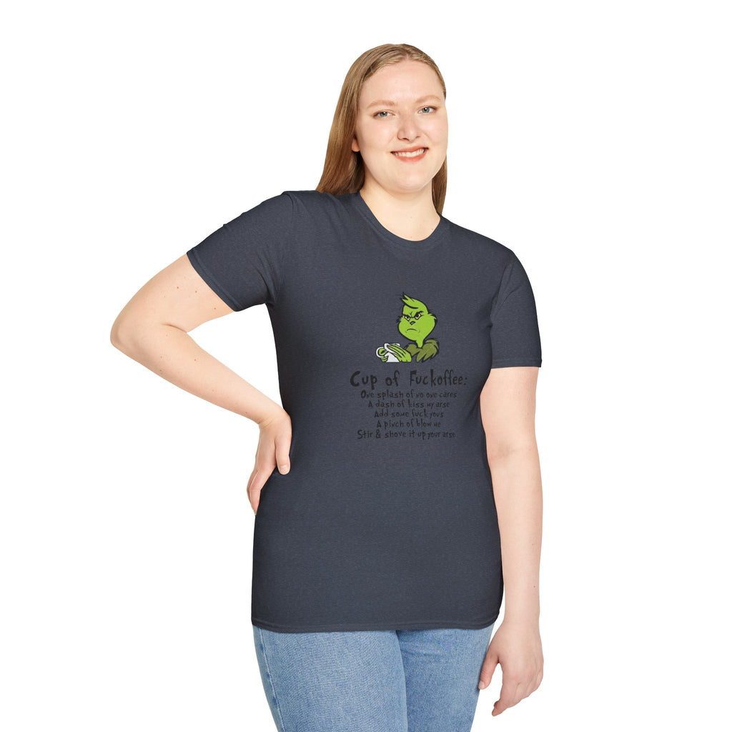 Holiday Apparel | Christmas Tees & Sweatshirts with Festive Quotes Funny Grinch Coffee Lover T-Shirt
