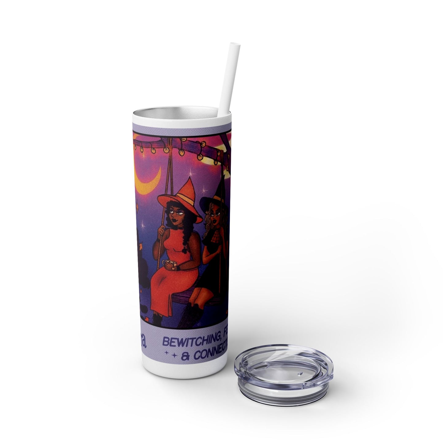 🎁 Spooky season gifts Enchanting Libra Skinny Tumbler with Straw | 20oz | Perfect for Halloween, Witchy Vibes, Astrology Lovers, Gift Idea, Custom Beverage Holder