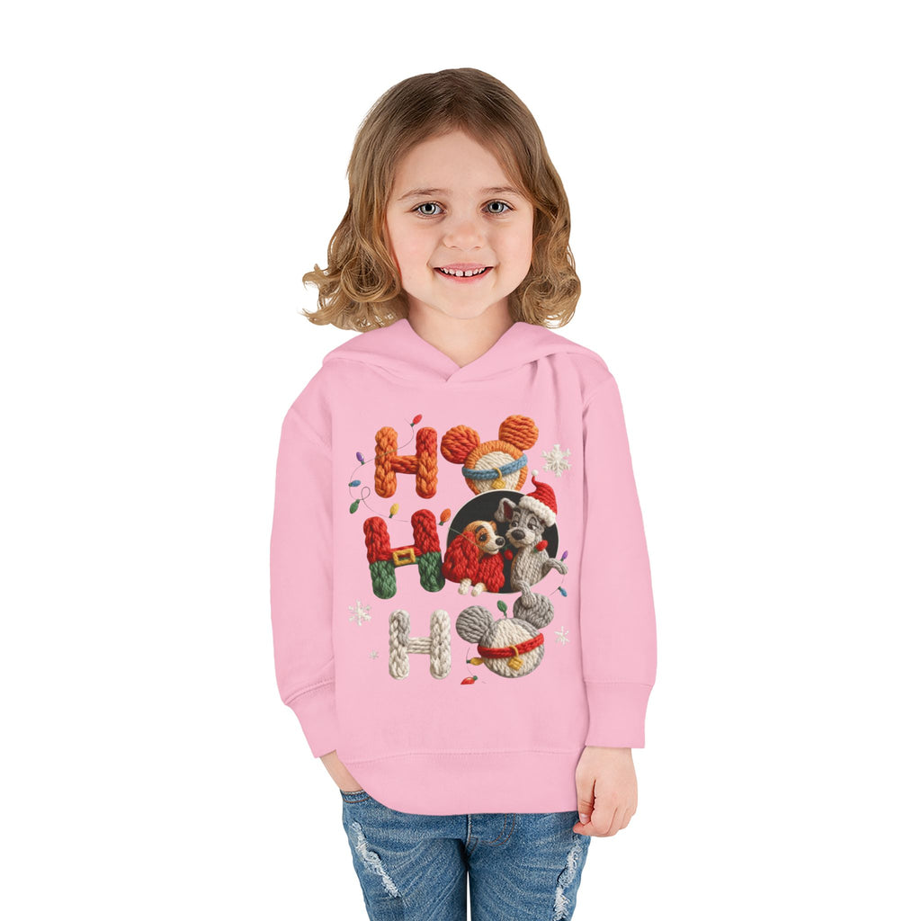 Toddler Hoodie "Ho Ho Ho" Festive Raccoon Christmas Pullover