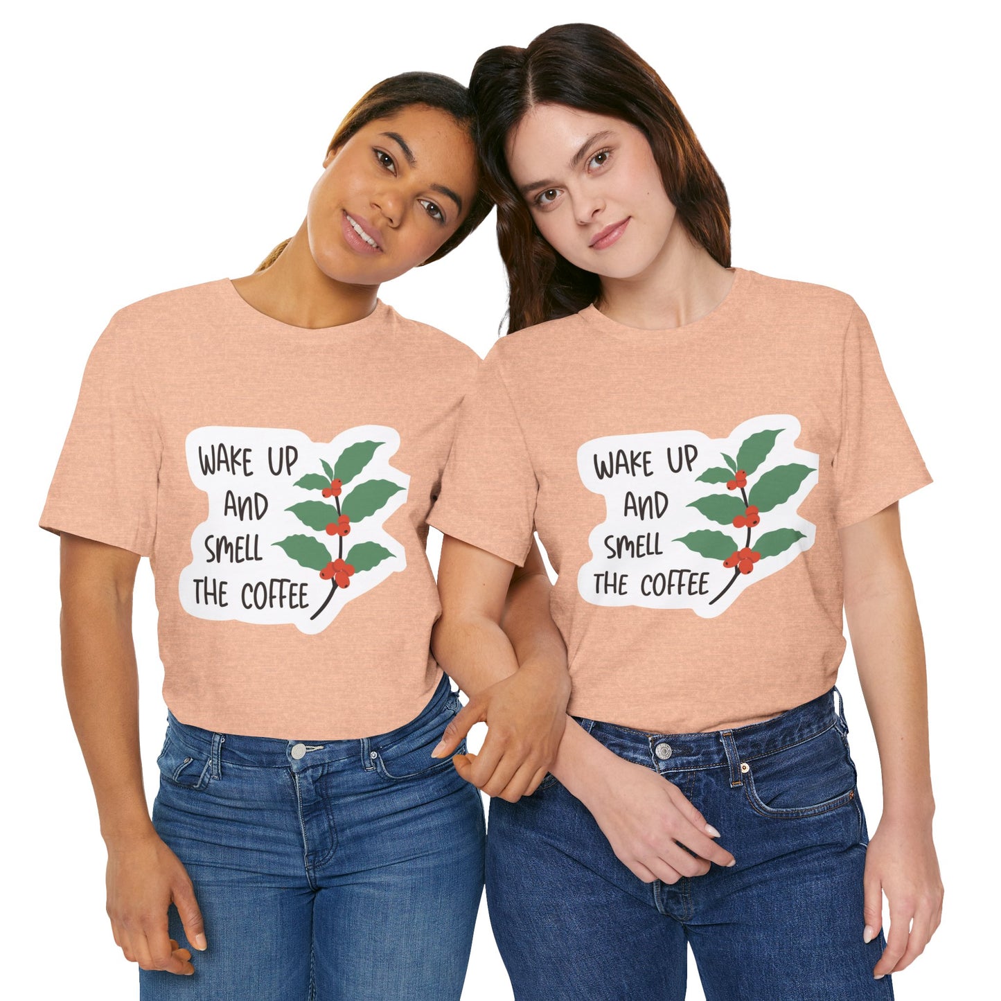 Wake Up and Smell the Coffee Tee  Coffee Plant Graphic T-Shirt