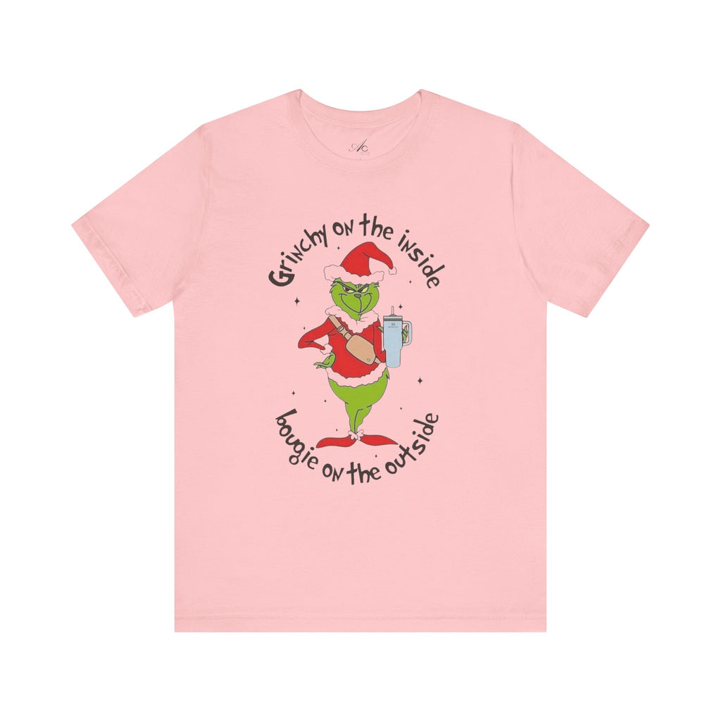 Grinch-Inspired Holiday Tee: 'Grinchy on the Inside, Boogie on the Outside'