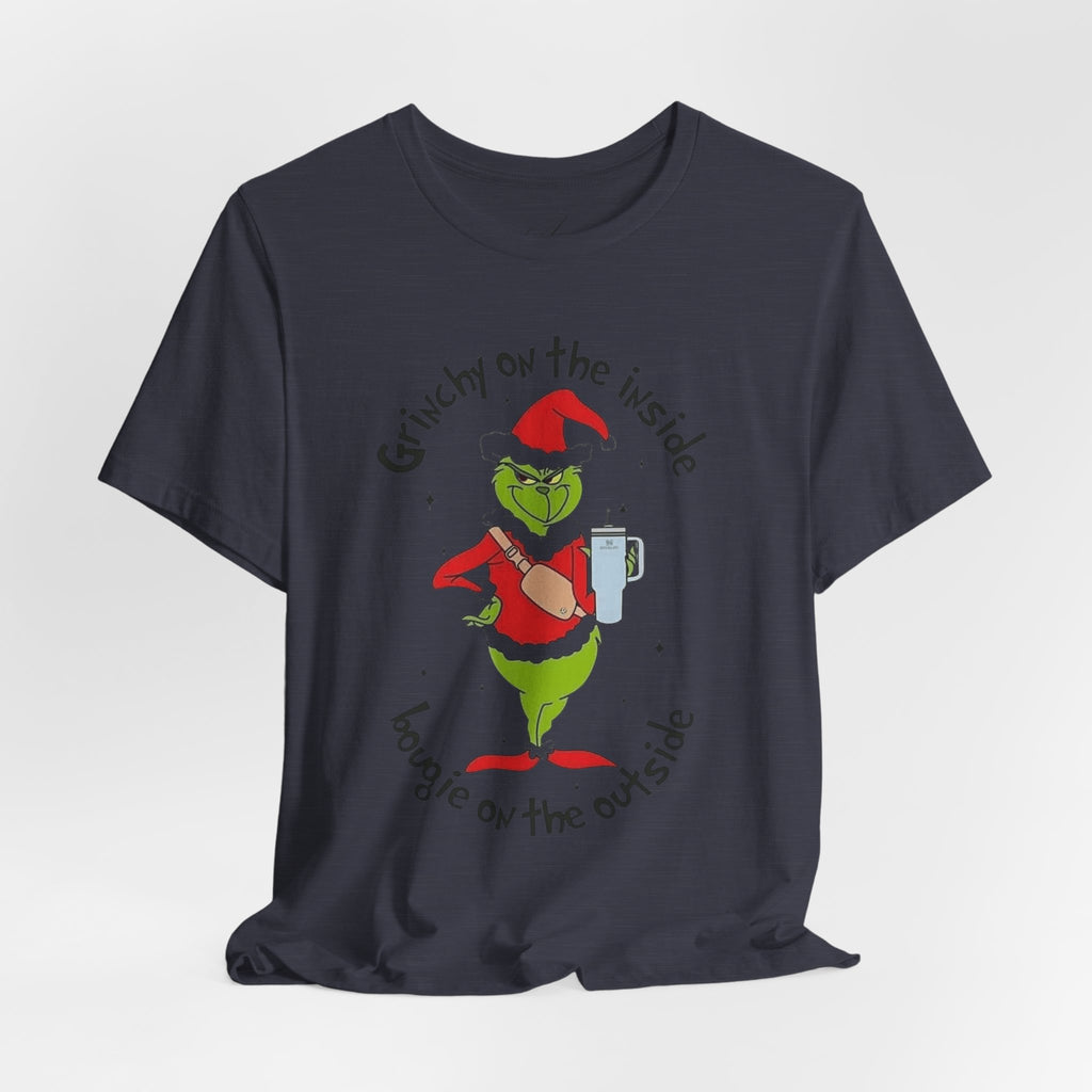 Grinch-Inspired Holiday Tee: 'Grinchy on the Inside, Boogie on the Outside'