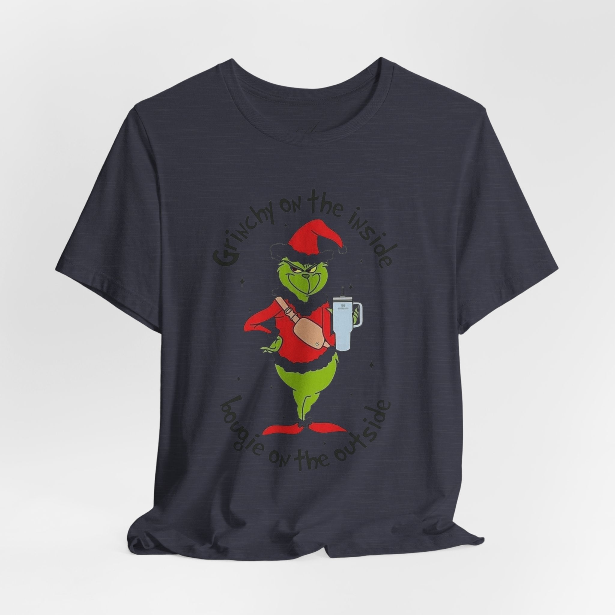 Grinch-Inspired Holiday Tee: 'Grinchy on the Inside, Boogie on the Outside'