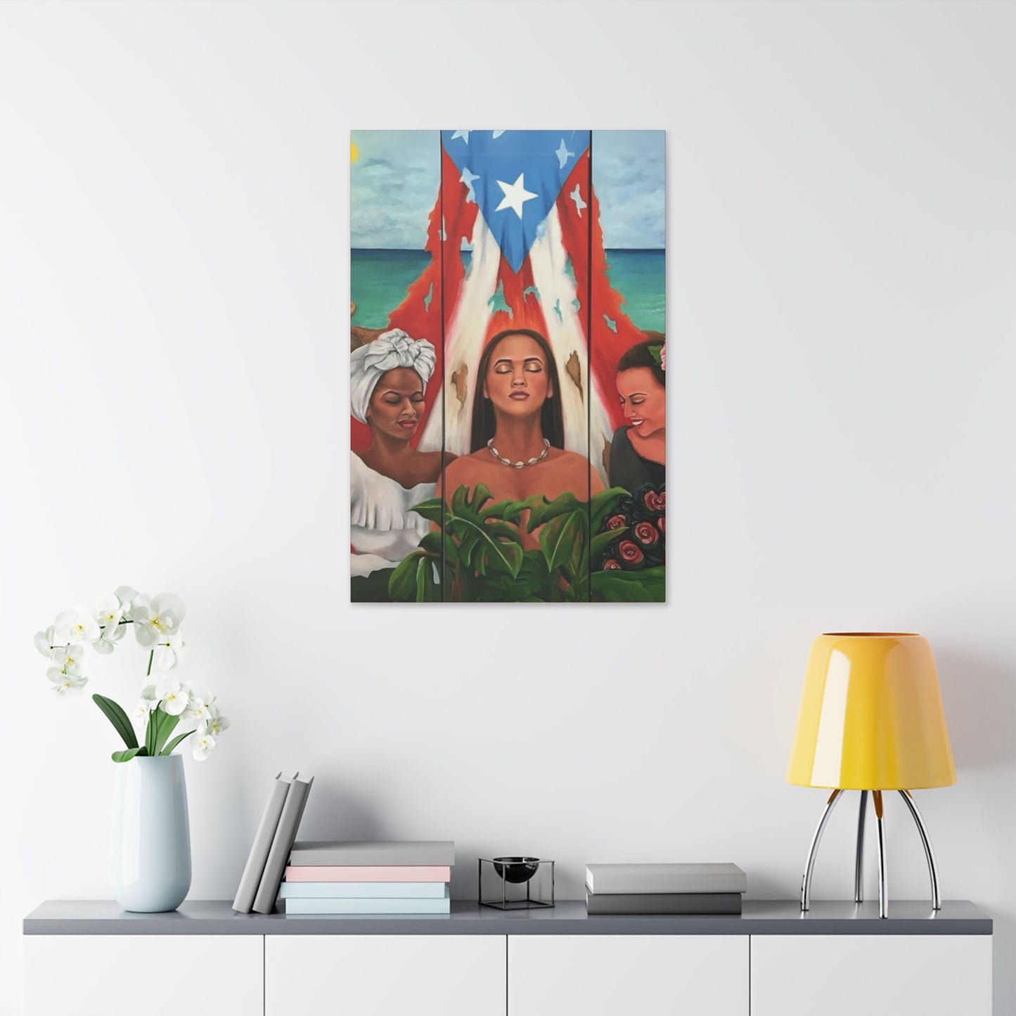 Capturing the Heart and Soul of Puerto Rican Art, Ethnic Canvas Print, Gift for Art Lovers, Beach-Themed Artwork