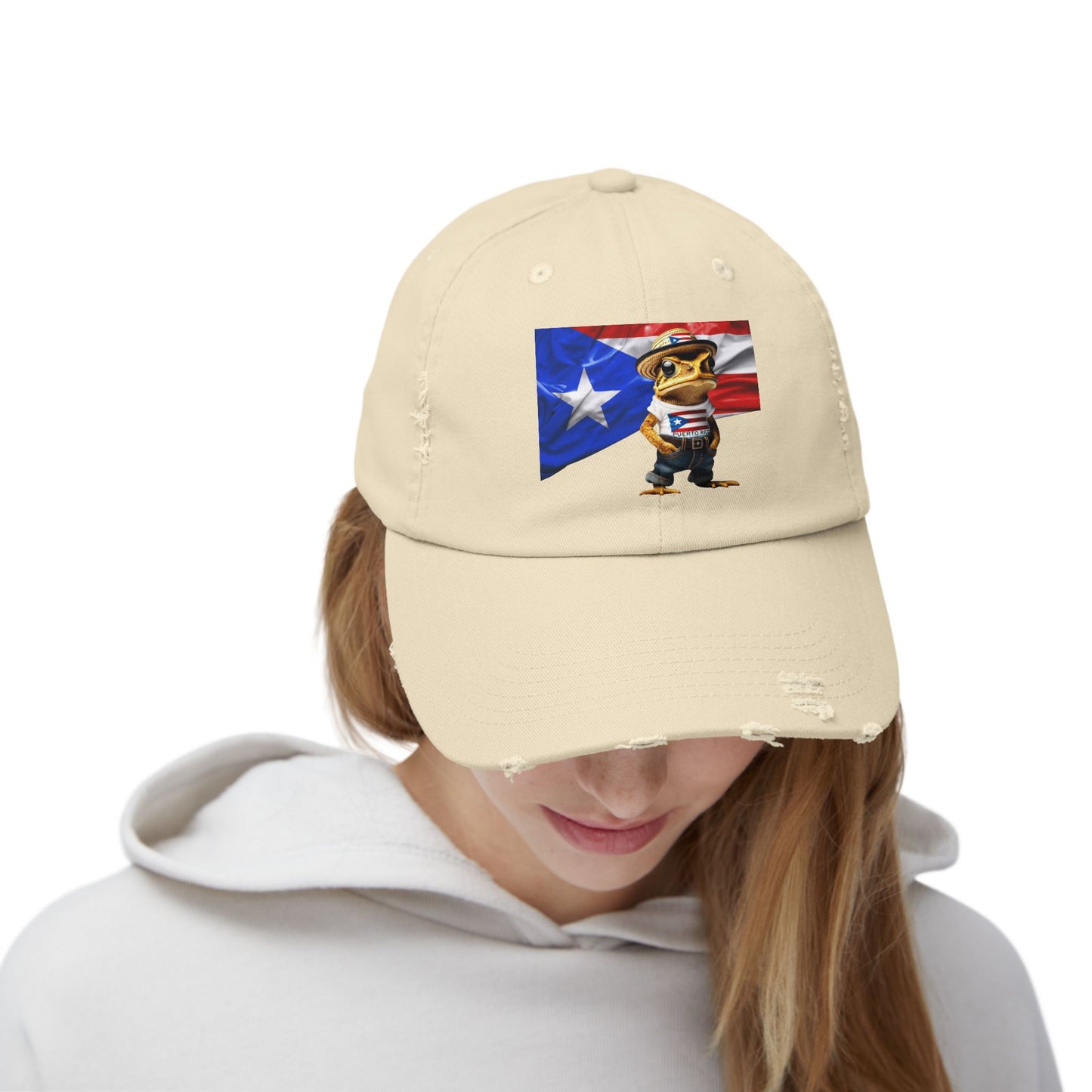Borinquen Style: Puerto Rican Heritage Hats Unisex Distressed Cap