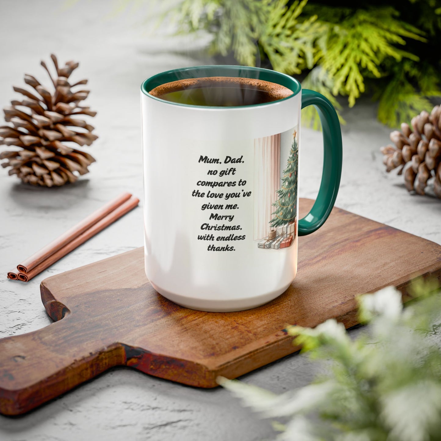 Christmas Mugs  Holiday Coffee Cups with Festive Quotes & Designs  Colorful 11oz & 15oz Coffee Cup with Heartfelt Message