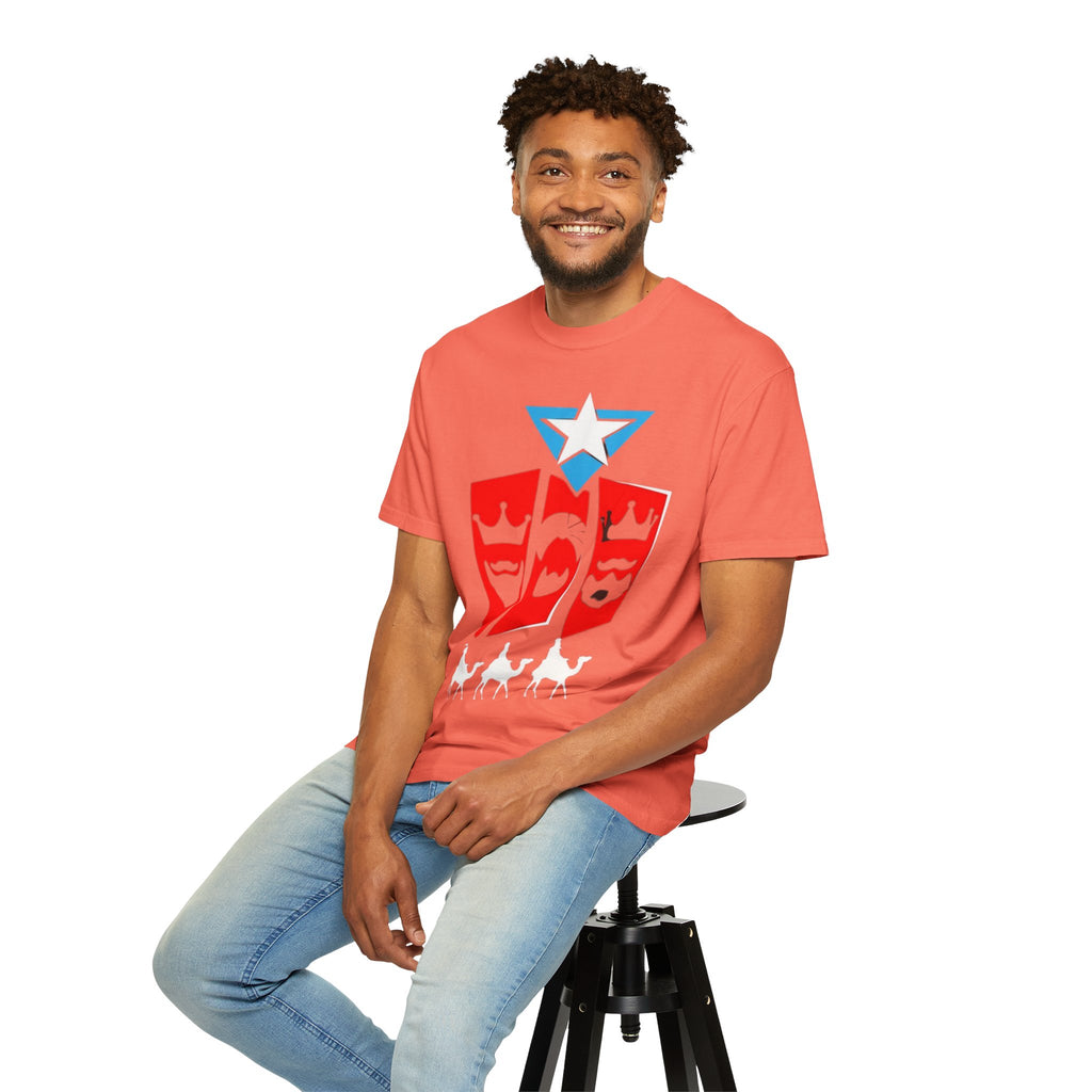 The Three Kings T-Shirt — Puerto Rican Three Kings Graphic Tee (Star & Crown Silhouettes)
