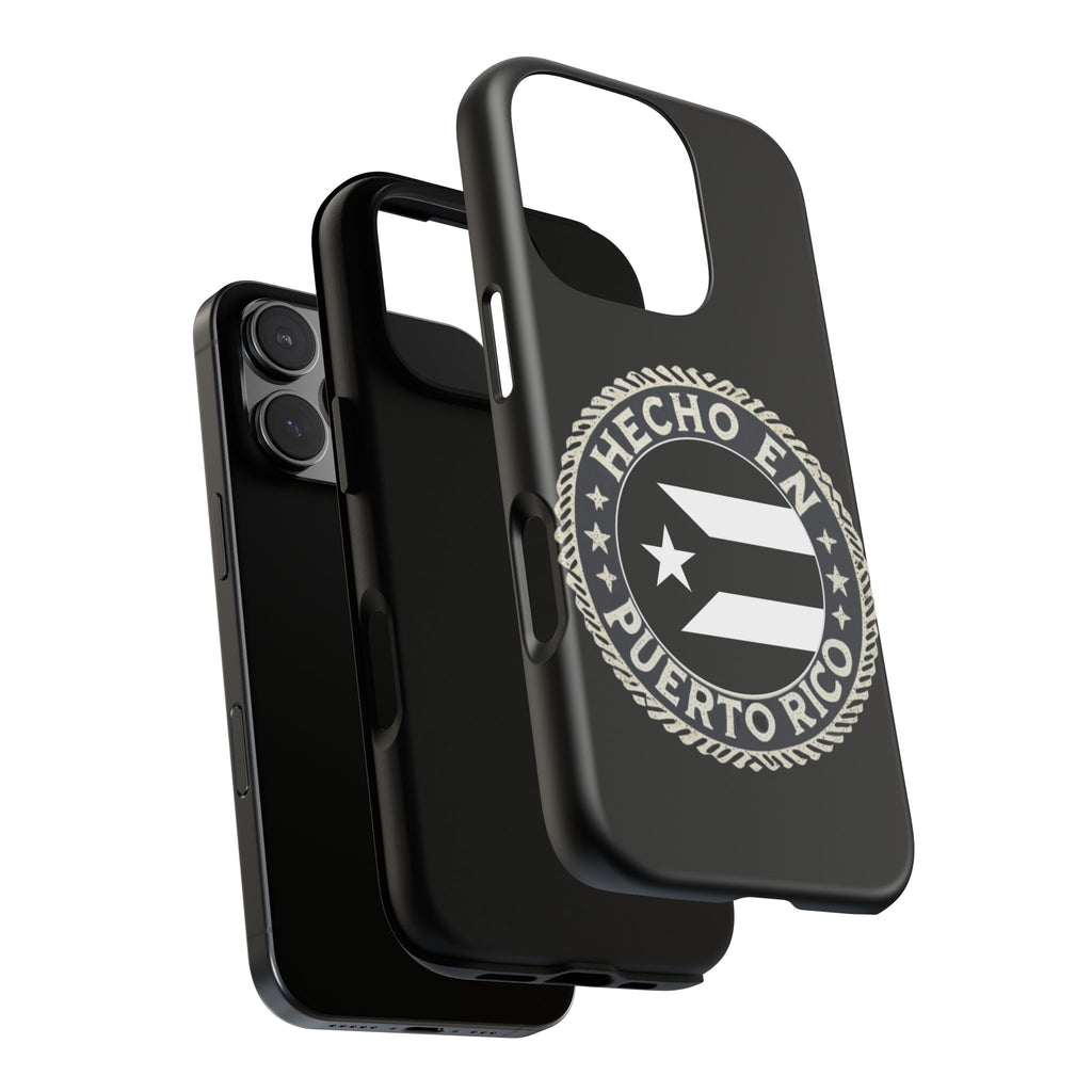 Hecho en Puerto Rico Phone Case  Puerto Rican Flag Emblem Tough Protective Cover