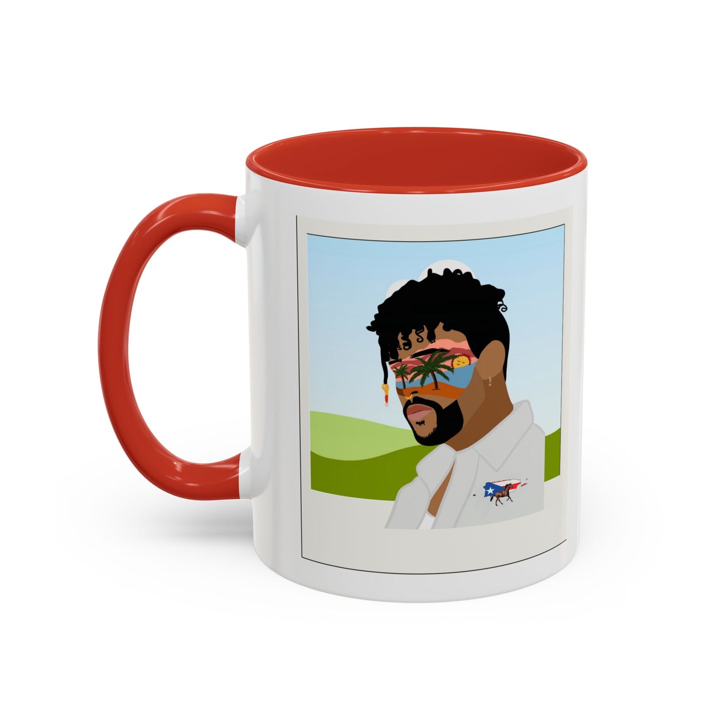 Por la manana Cafe Puerto Rican Mug Boricua Pride Mug Coffee Lover’s Essential, Stylish Mug with Portrait Design