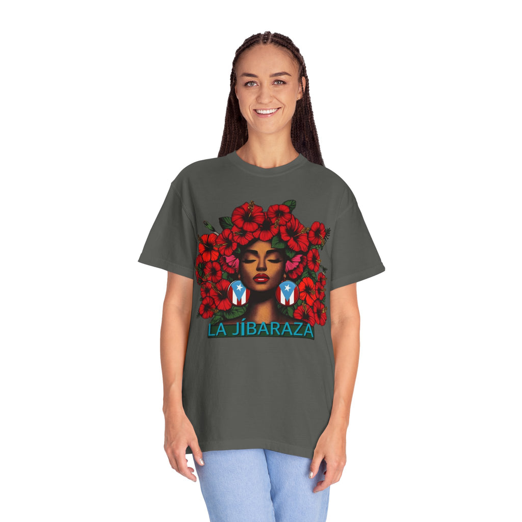 Puerto Rico Navidades T-Shirt — "La Jíbaraza" Floral Puerto Rican Pride Tee