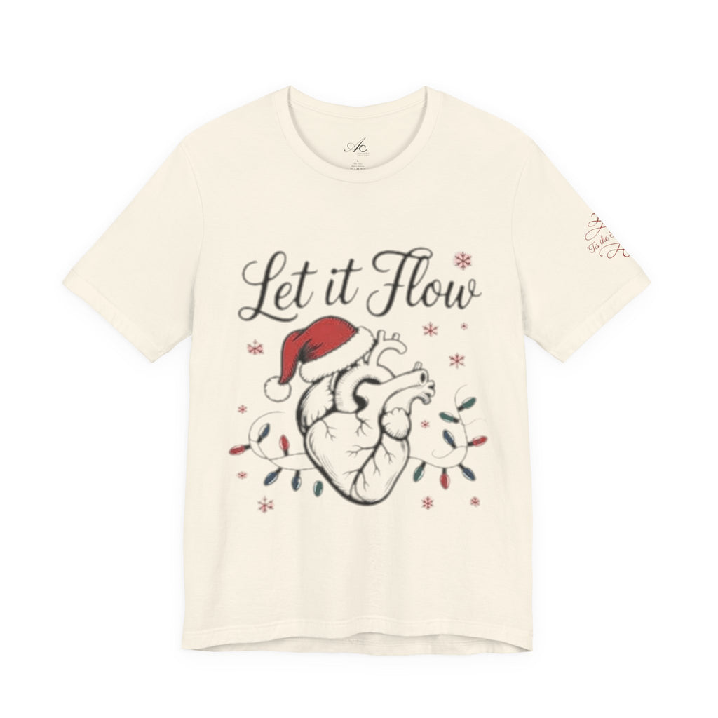 Let It Flow Heart Tee  Christmas Anatomical Heart Shirt