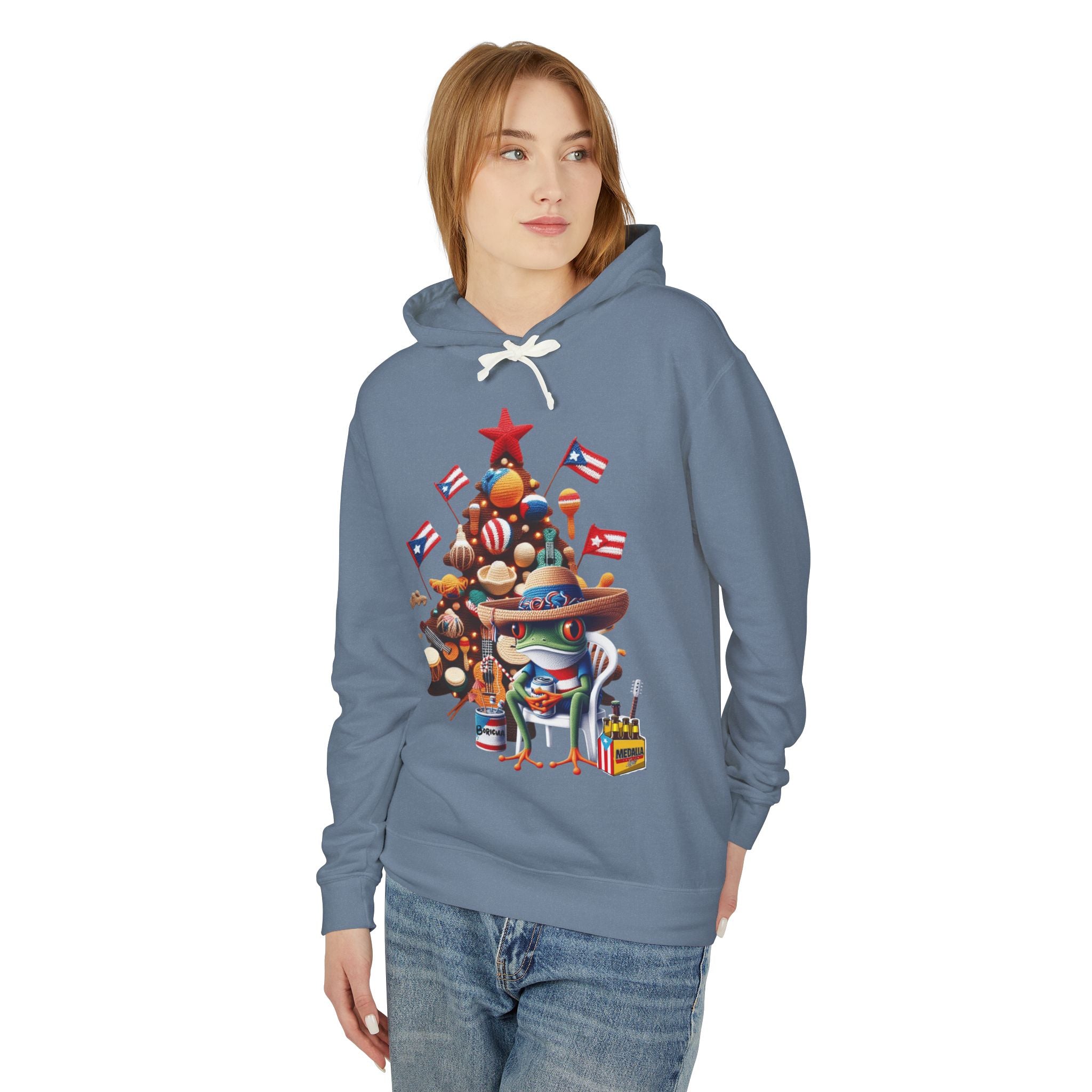 Puerto Rico Navidades Holiday Fiesta Hoodie — Puerto Rican Christmas Tree Graphic Sweatshirt