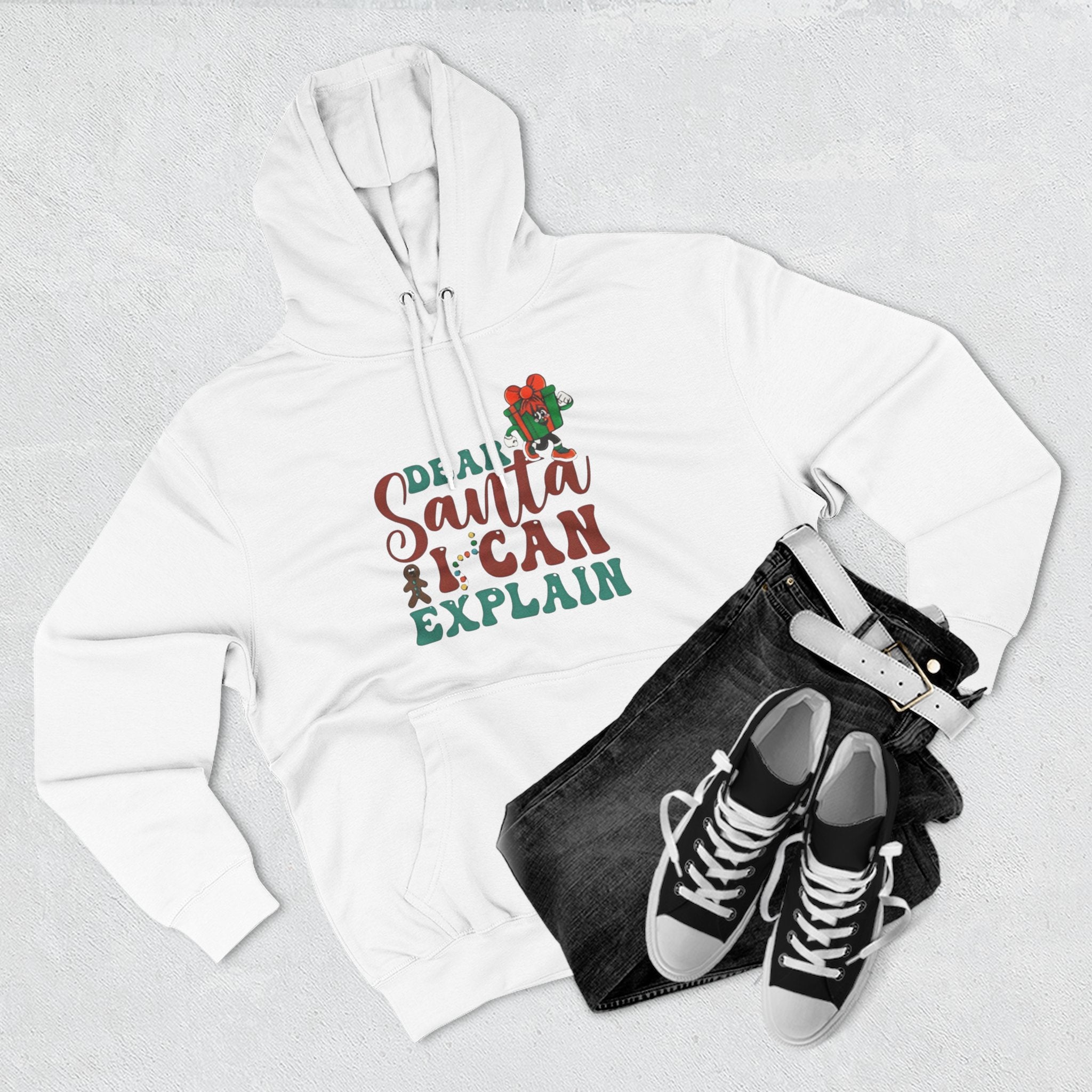Christmas Hoodie “Dear Santa I Can Explain” Funny Holiday Pullover Christmas T-Shirts and Sweatshirts Collection