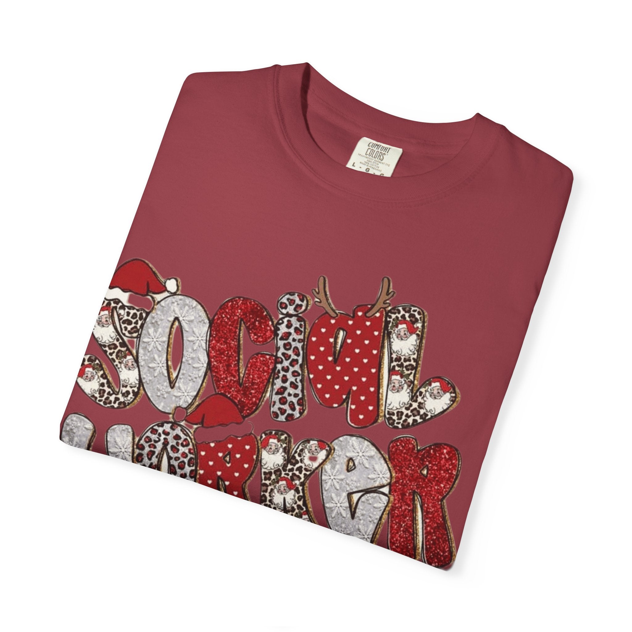 Social Worker Christmas T-Shirt  Festive Holiday Graphic Tee
