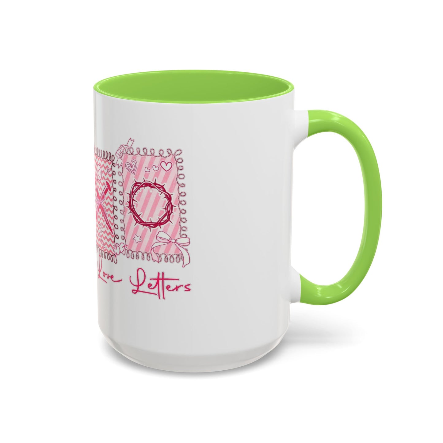Love Letters XOXO Ceramic Mug — Colorful 11oz & 15oz Coffee Cup
