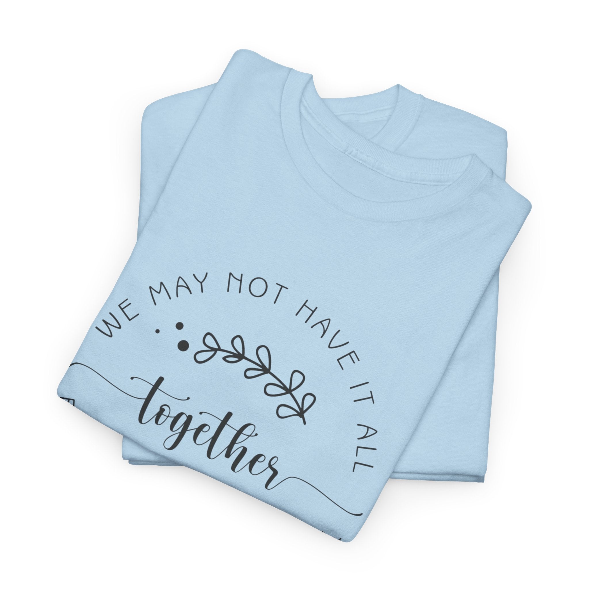 Together Floral Circle Tee  "Together" Inspirational Family Unity Shirt