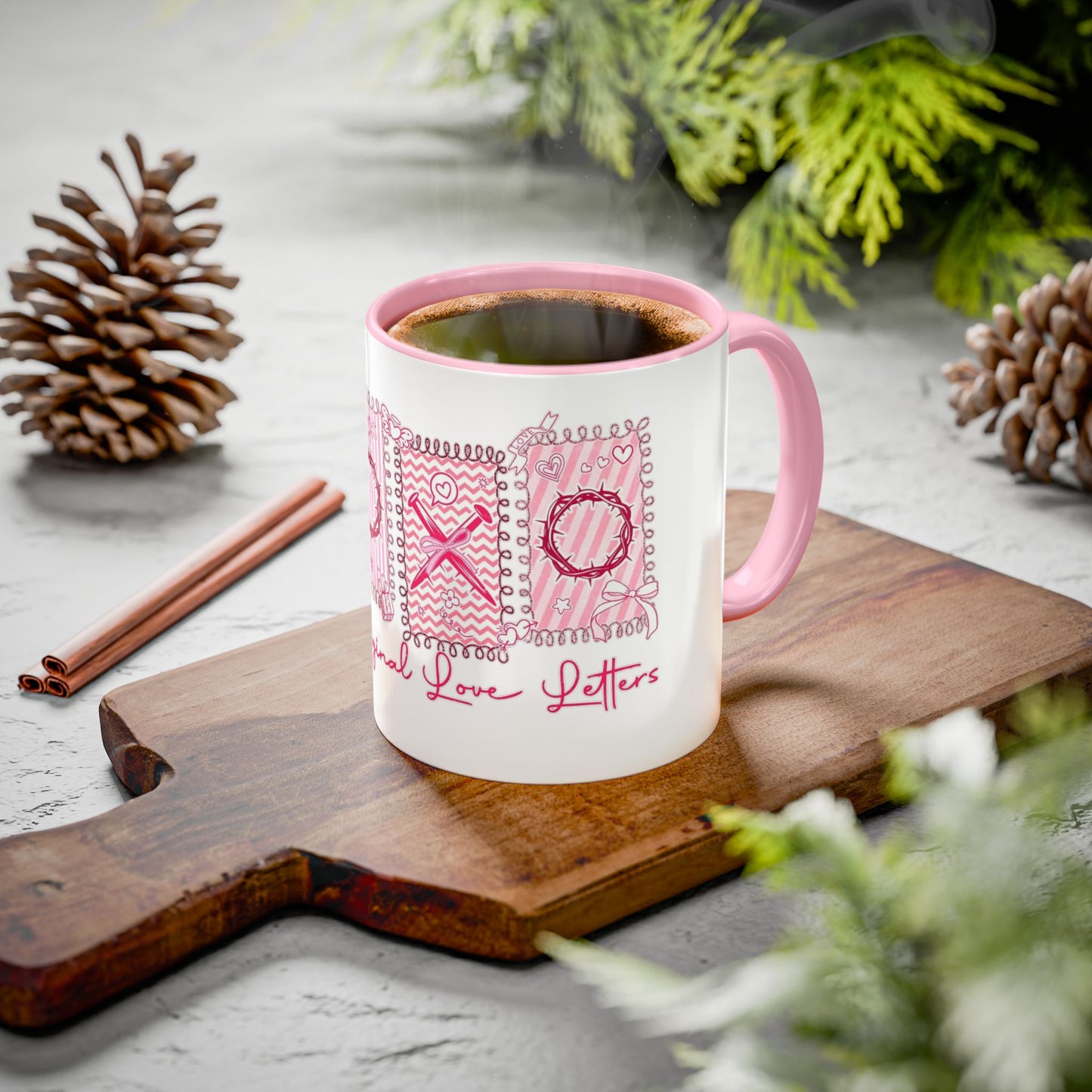 Love Letters XOXO Ceramic Mug — Colorful 11oz & 15oz Coffee Cup