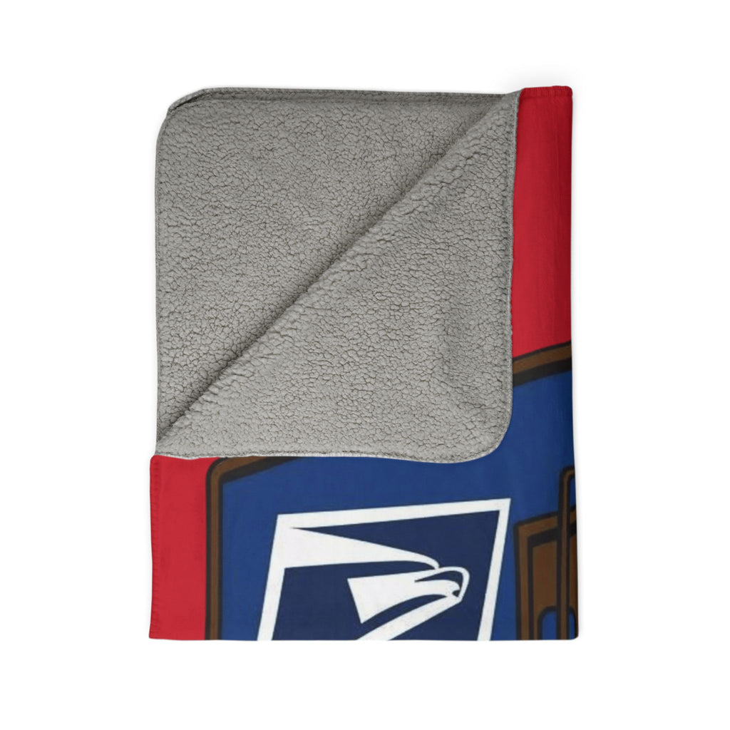 Magical Christmas Cartoon Blanket USPS Grinch Holiday Fleece Sherpa Blanket