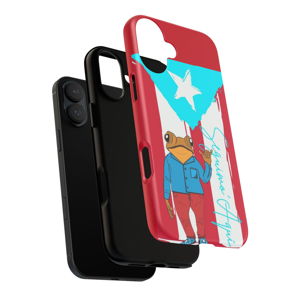 Puerto Rican Flag Frog Design ("Señorita Hops")Phone Case Isla del Encanto Phone Case – Puerto Rican Style