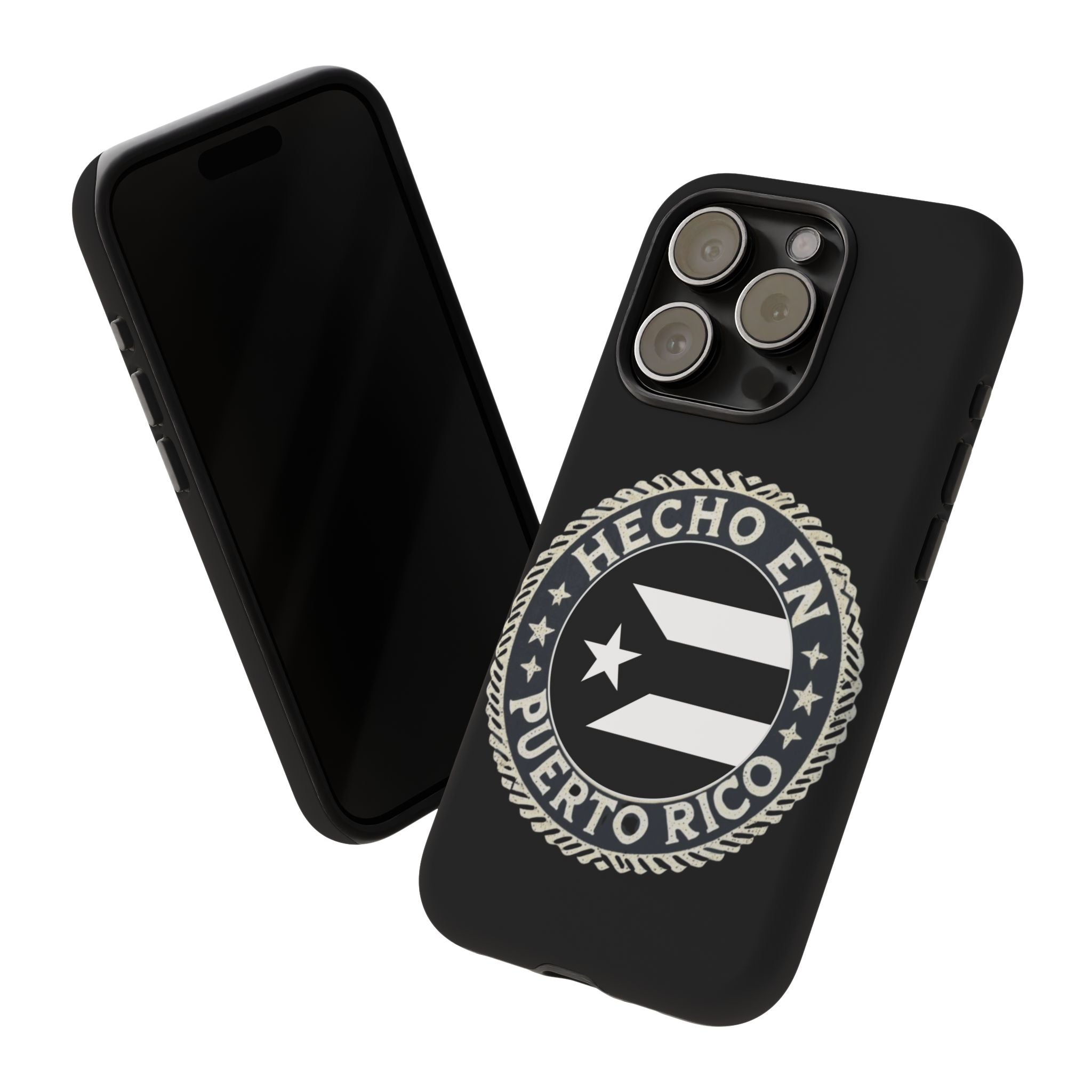 Hecho en Puerto Rico Phone Case  Puerto Rican Flag Emblem Tough Protective Cover